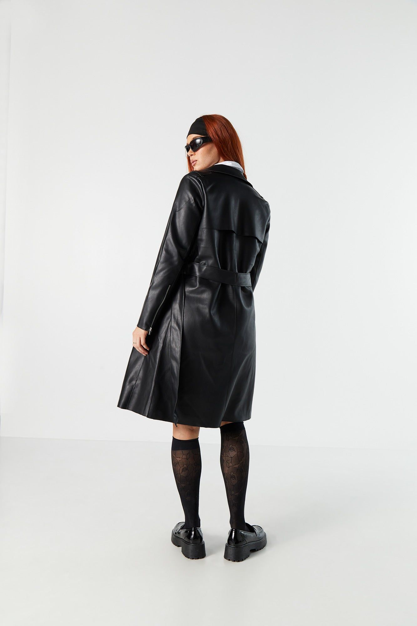 Faux Leather Trench Coat sold by Urban Planet product image thumbnail 3