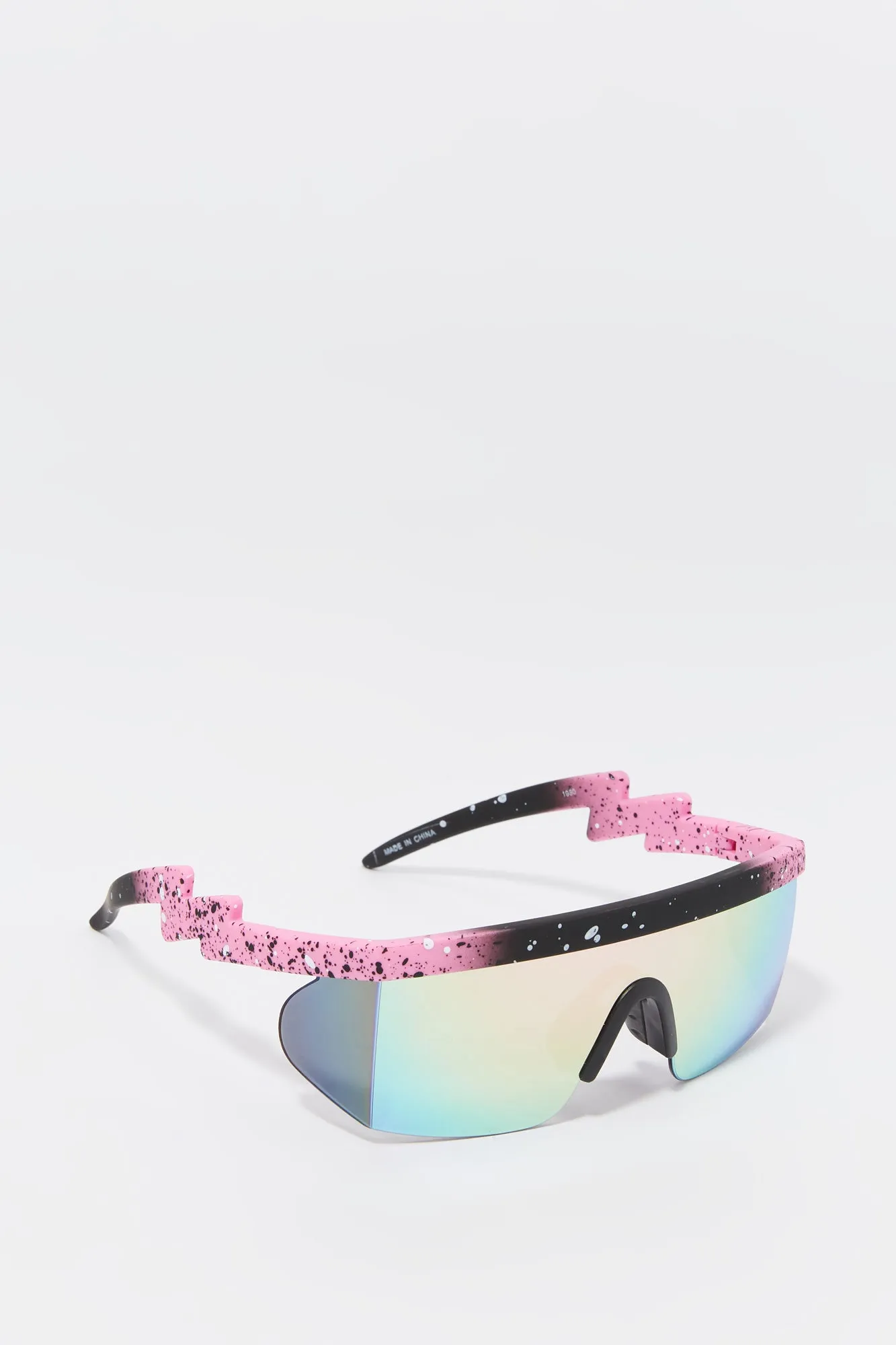 Paint Splatter Sporty Shield Sunglasses sold by Urban Planet product image thumbnail 2