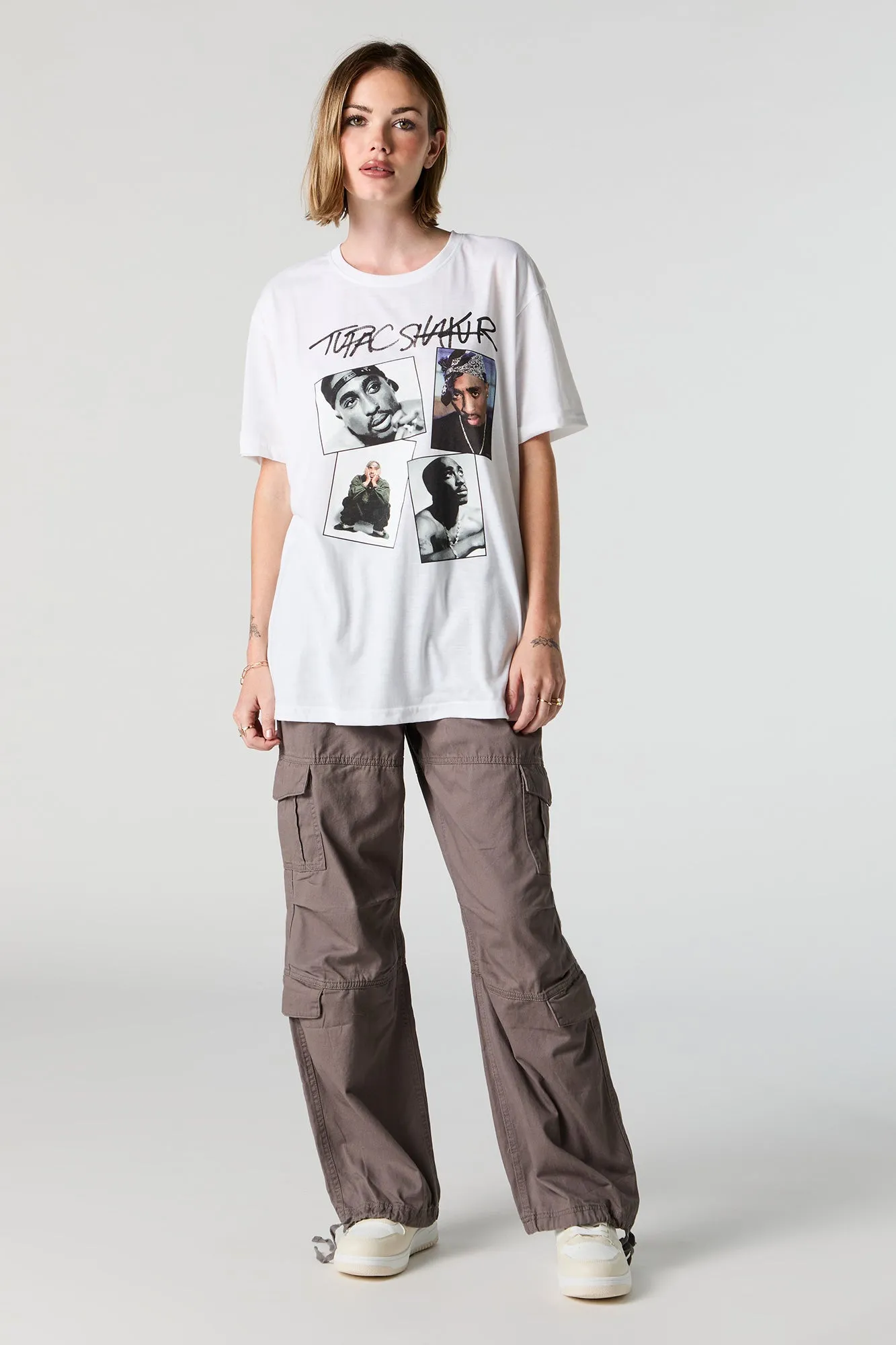Tupac Shakur Graphic Boyfriend T-Shirt sold by Urban Planet product image thumbnail 3