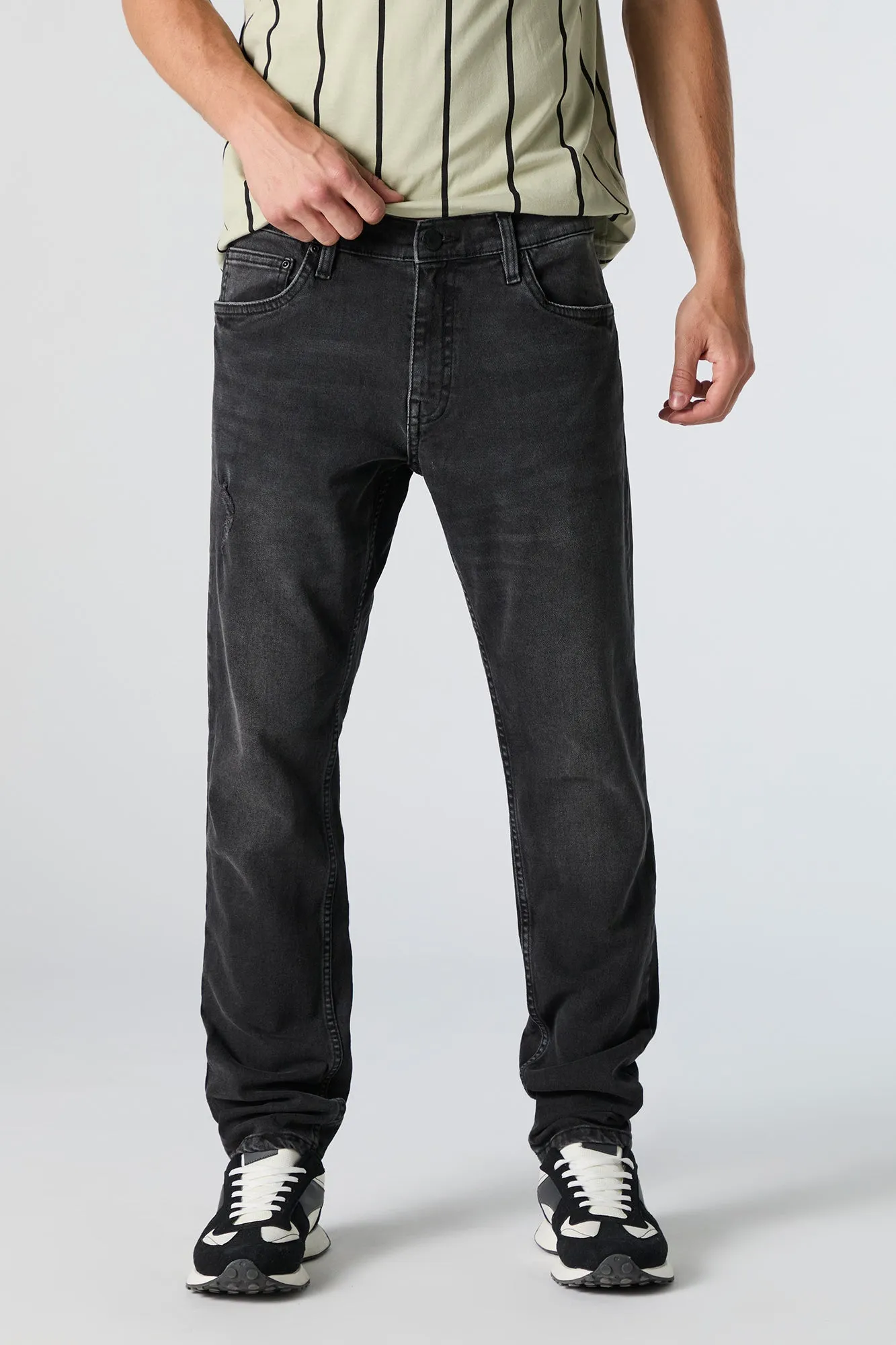 Black Wash Straight Leg Jean sold by Urban Planet