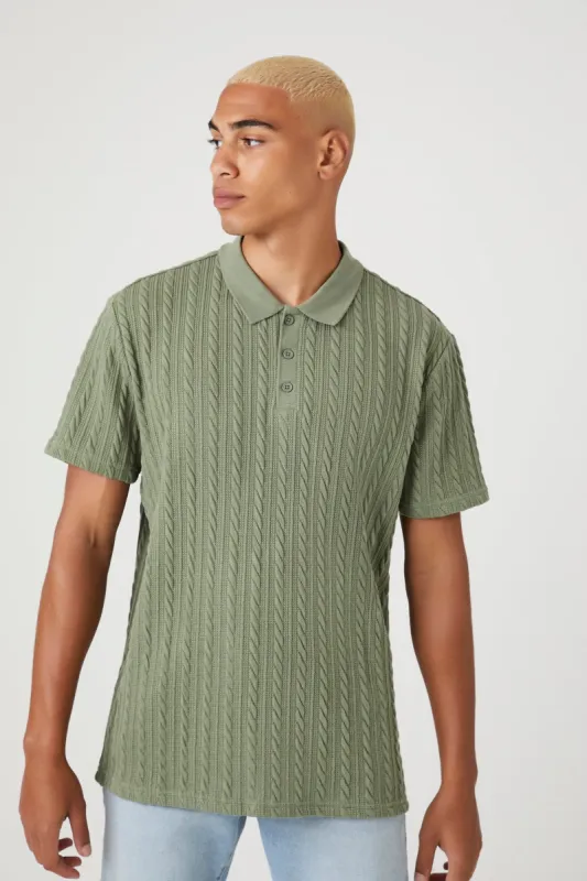 Polo en tricot torsadé sold by Urban Planet