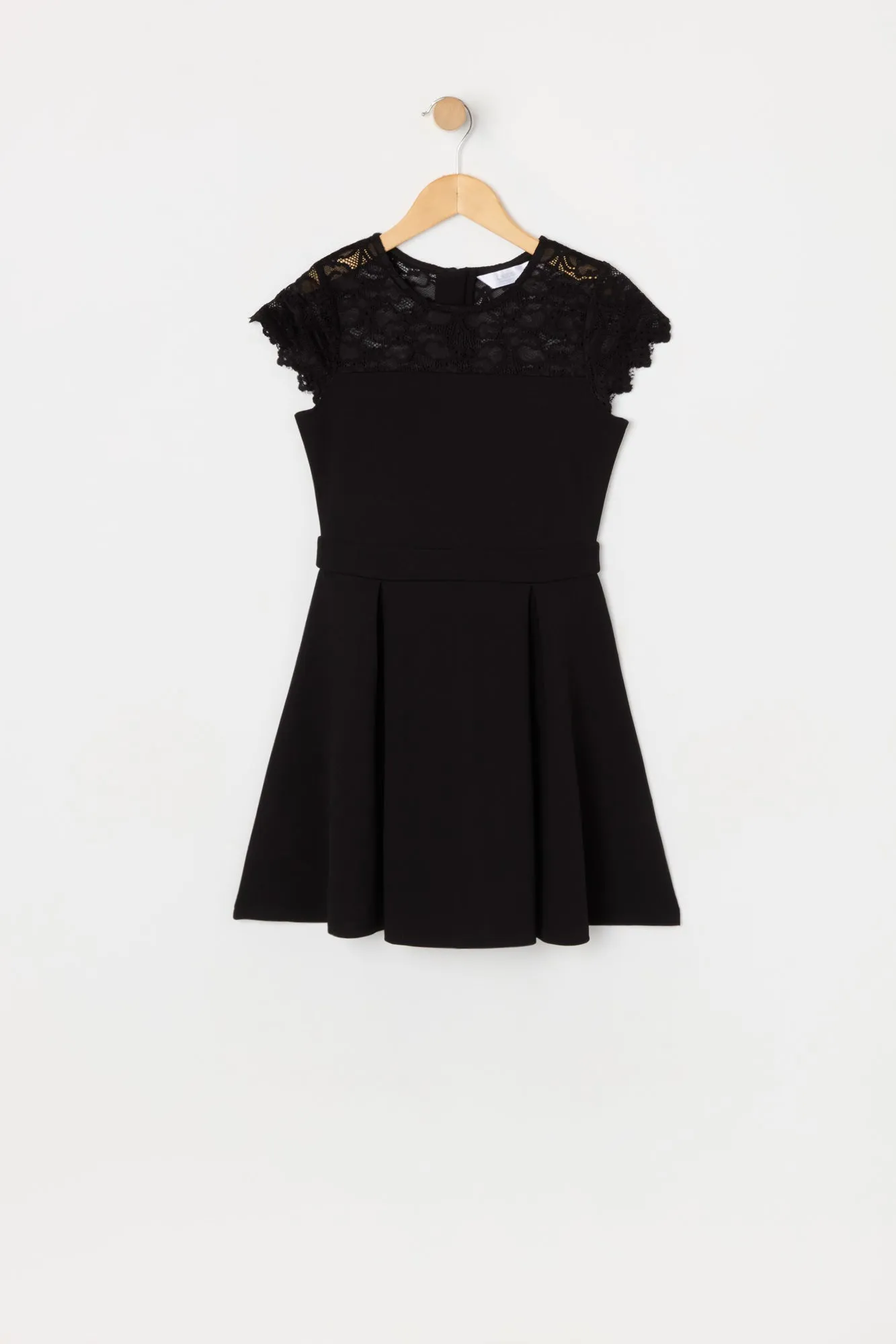 Girls Lace Pleated Skater Dress sold by Urban Planet
