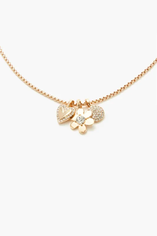 Rhinestone Charm Necklace sold by Urban Planet