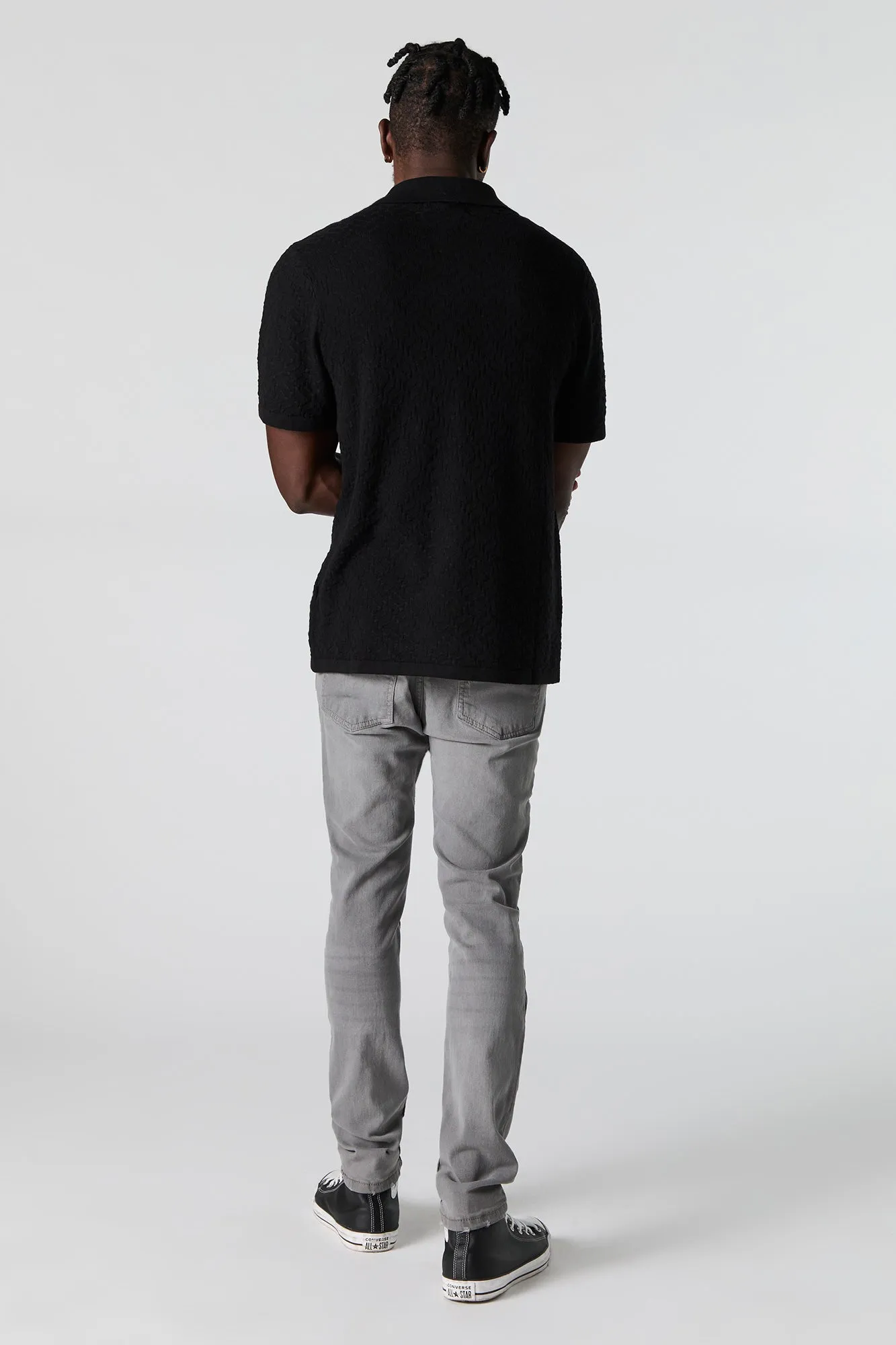 Jean ajusté d'aspect usé délavé gris sold by Urban Planet product image thumbnail 3