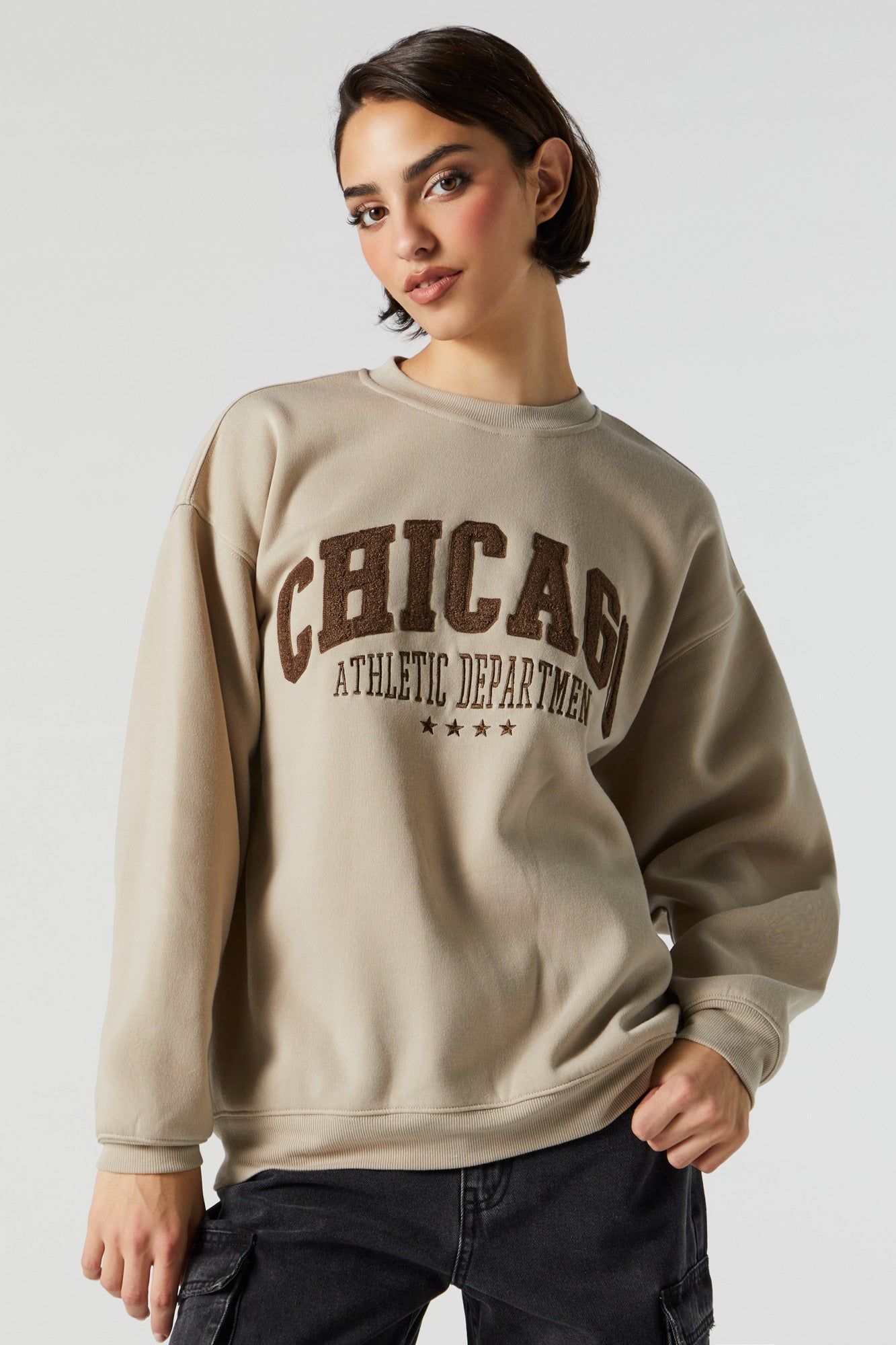 Chicago Chenille Embroidered Sweatshirt sold by Urban Planet