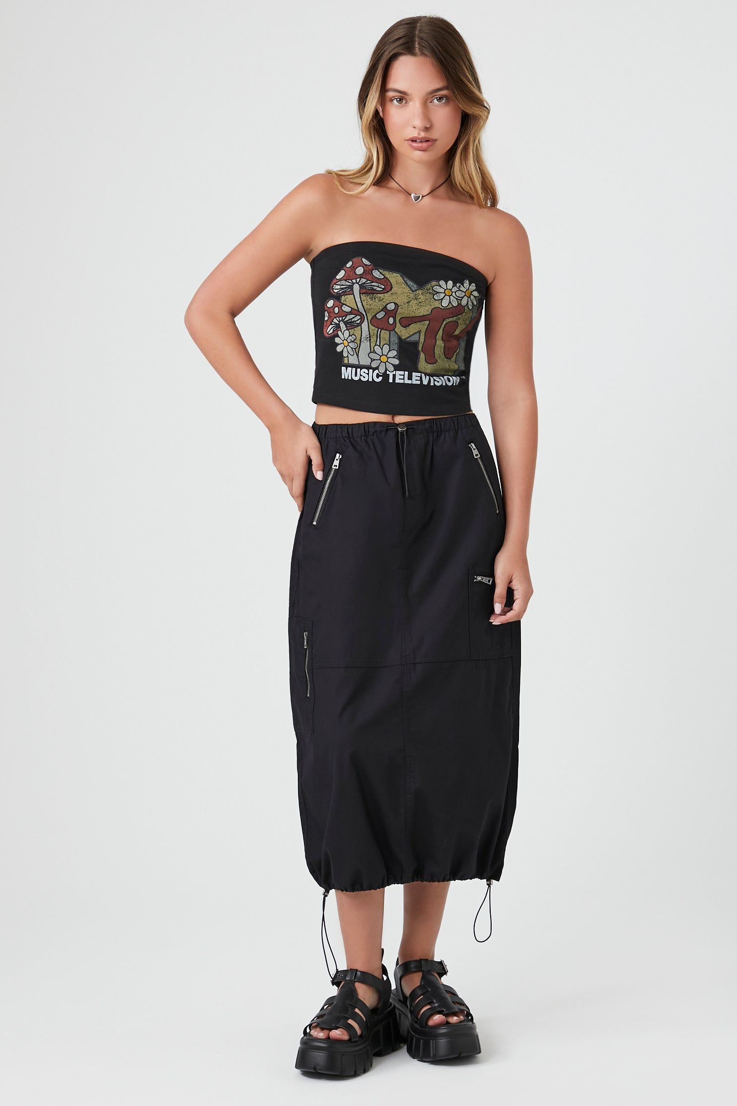 Poplin Utility Midi Skirt sold by Urban Planet product image thumbnail 6