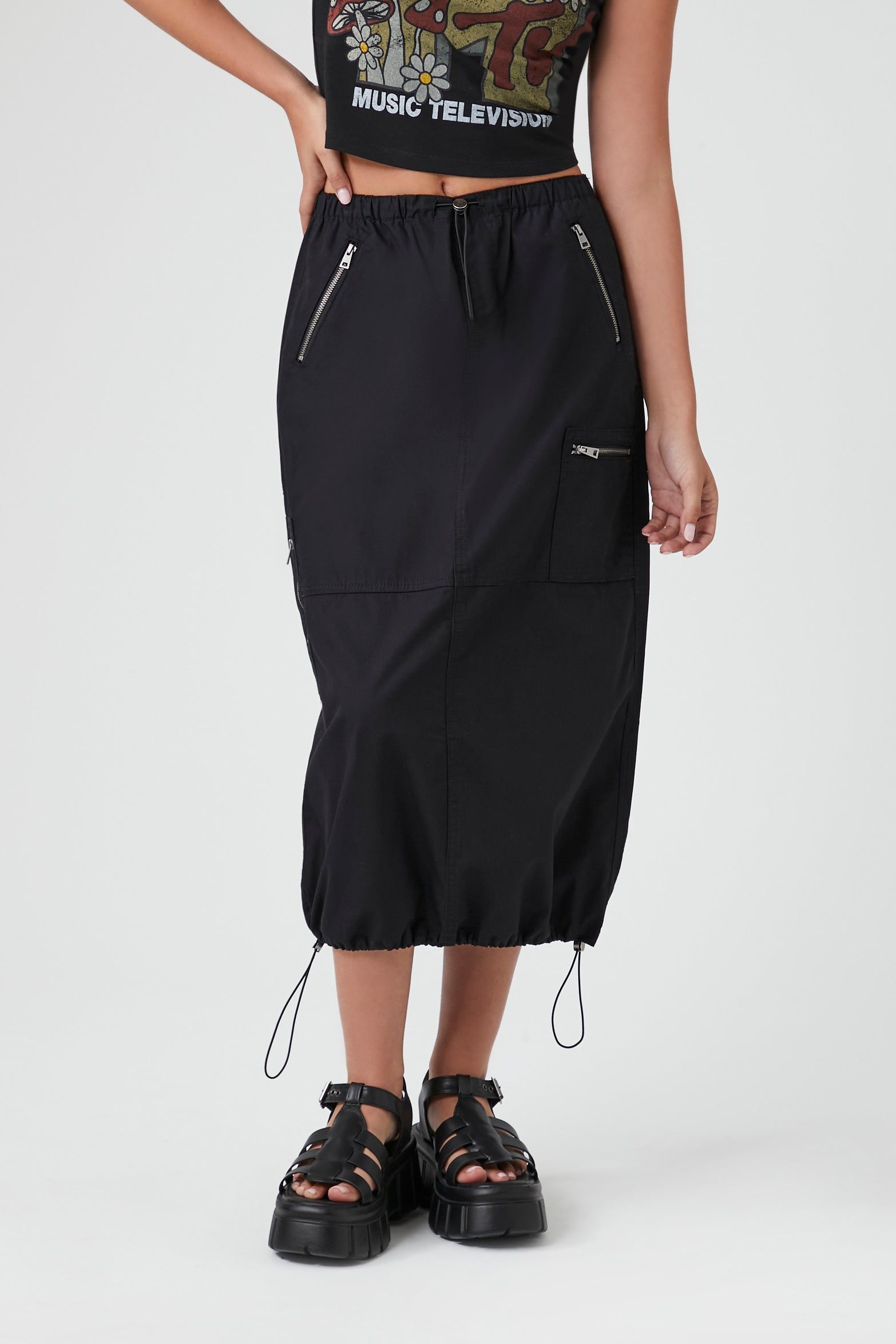 Poplin Utility Midi Skirt sold by Urban Planet product image thumbnail 7