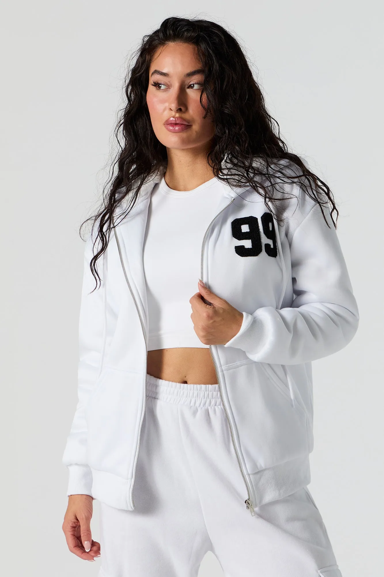 Chicago Chenille Embroidered Zip-Up Hoodie sold by Urban Planet