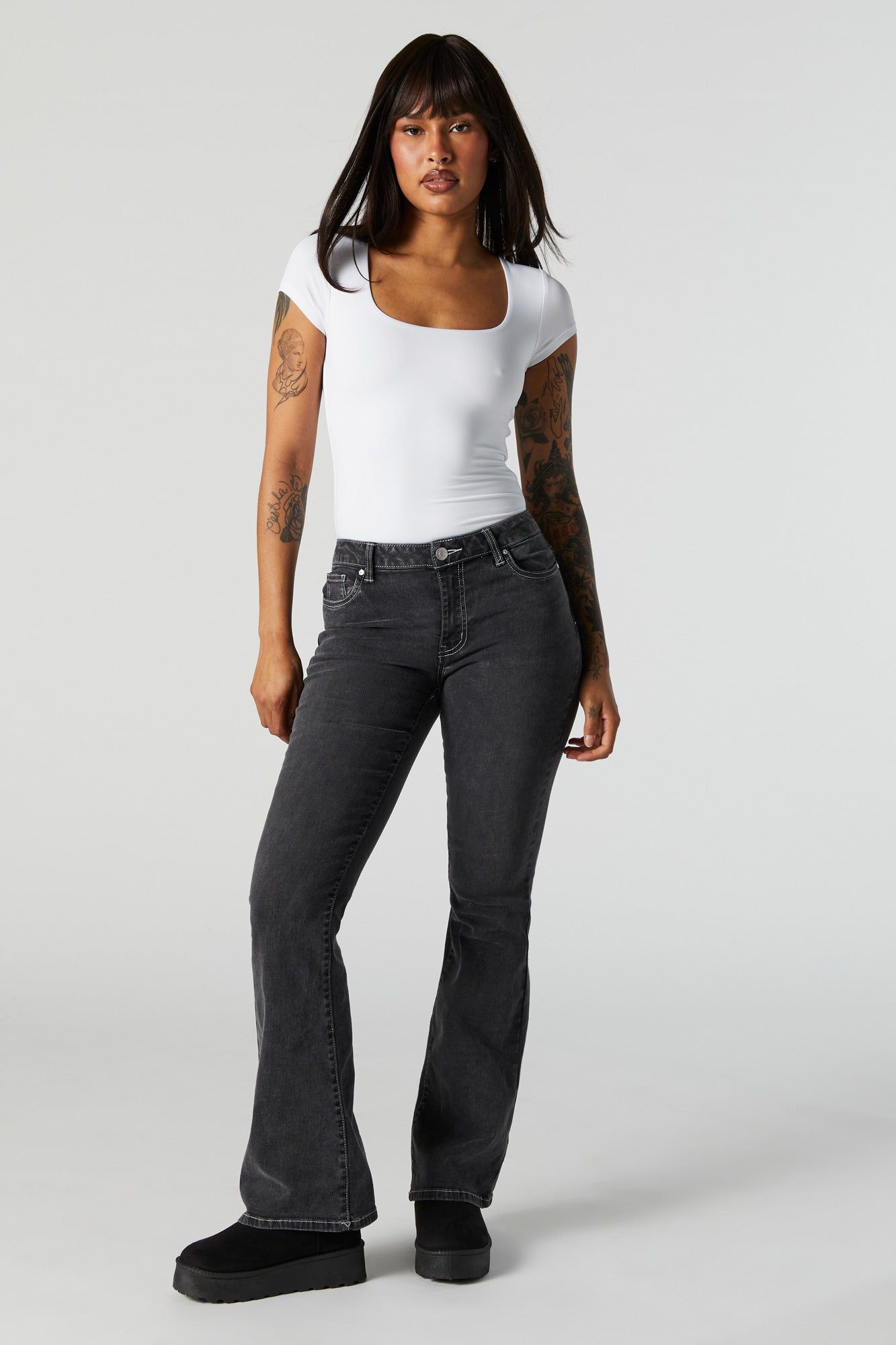Contour Square Neck Short Sleeve Bodysuit sold by Urban Planet product image thumbnail 4