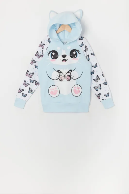 Hoodie à personnage de chat papillon pour filles sold by Urban Planet