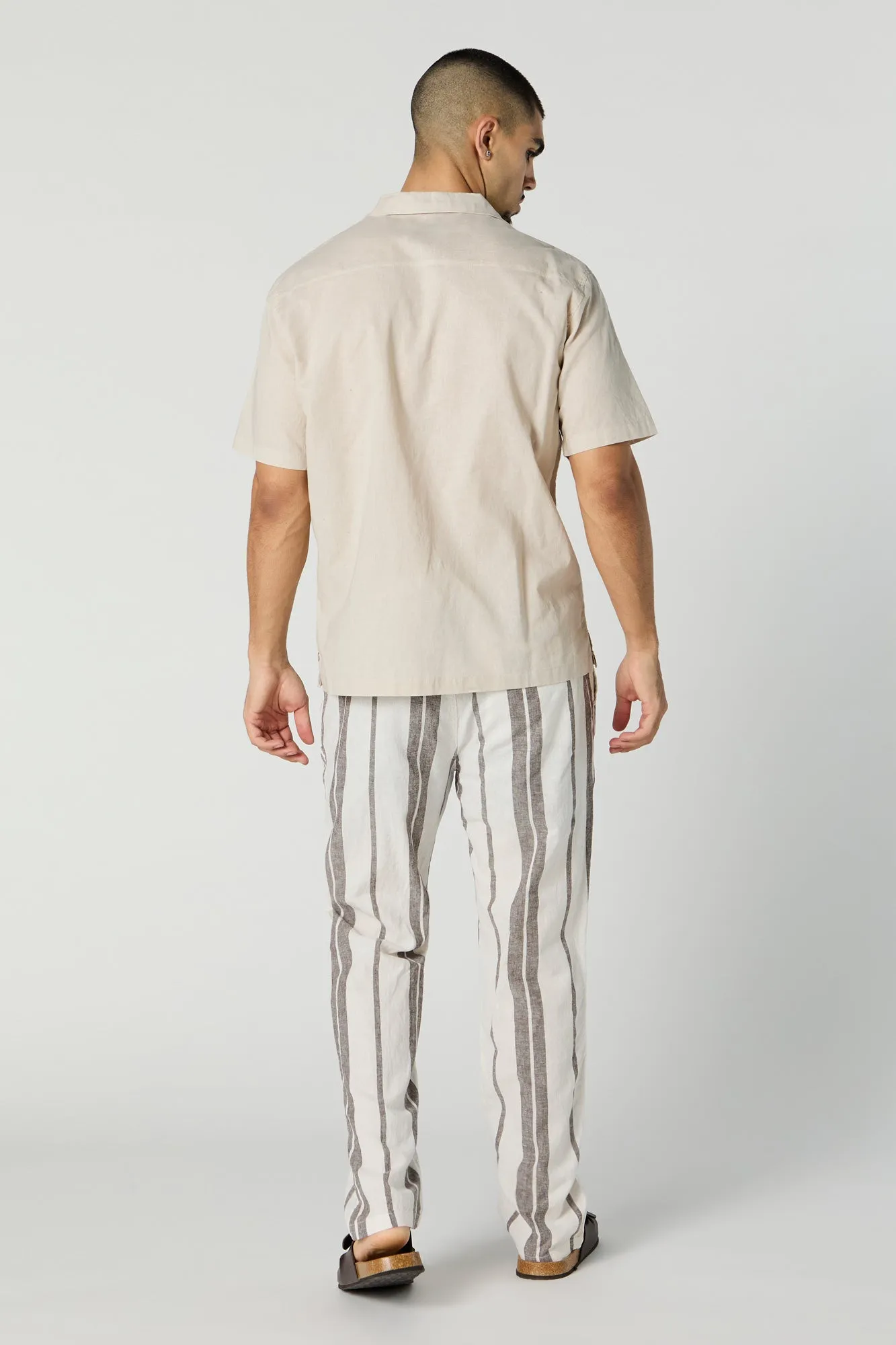 Striped Linen Relaxed Pant sold by Urban Planet product image thumbnail 3