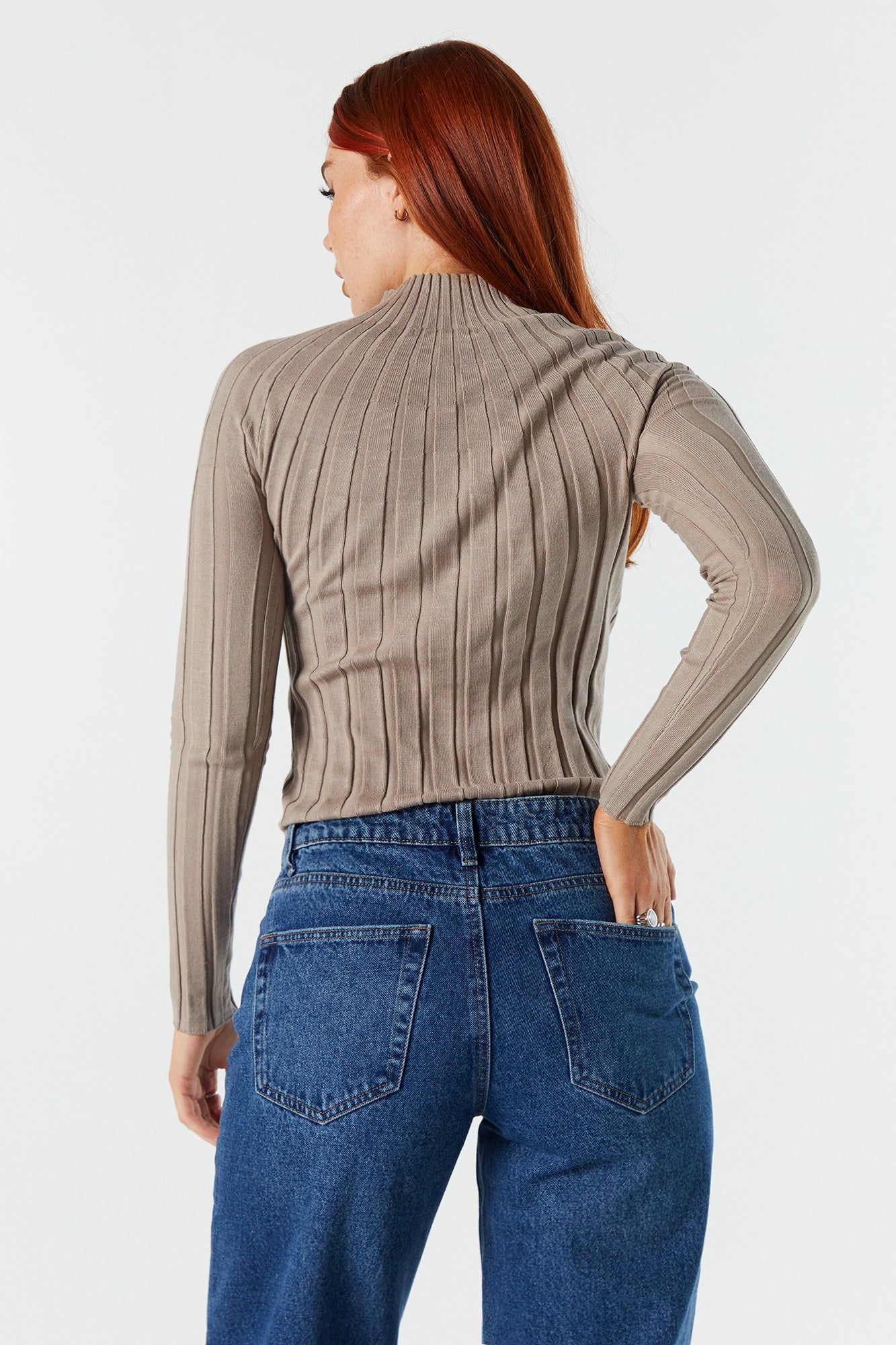 Ribbed Turtleneck Long Sleeve Top sold by Urban Planet product image thumbnail 2