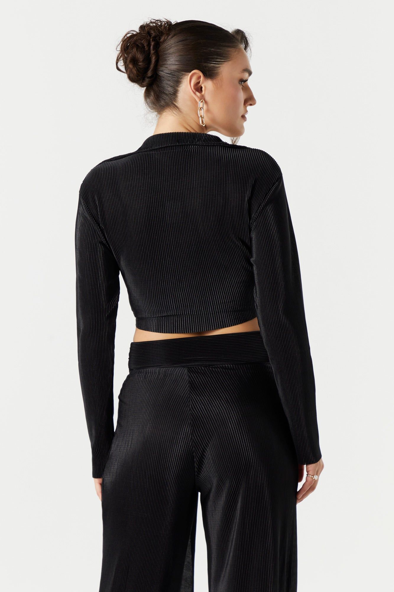 Crinkle Satin Front Tie Top sold by Urban Planet product image thumbnail 2