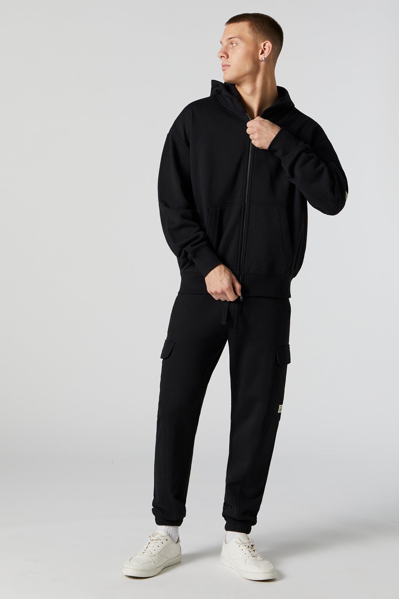 Solid Fleece Cargo Jogger sold by Urban Planet product image thumbnail 3