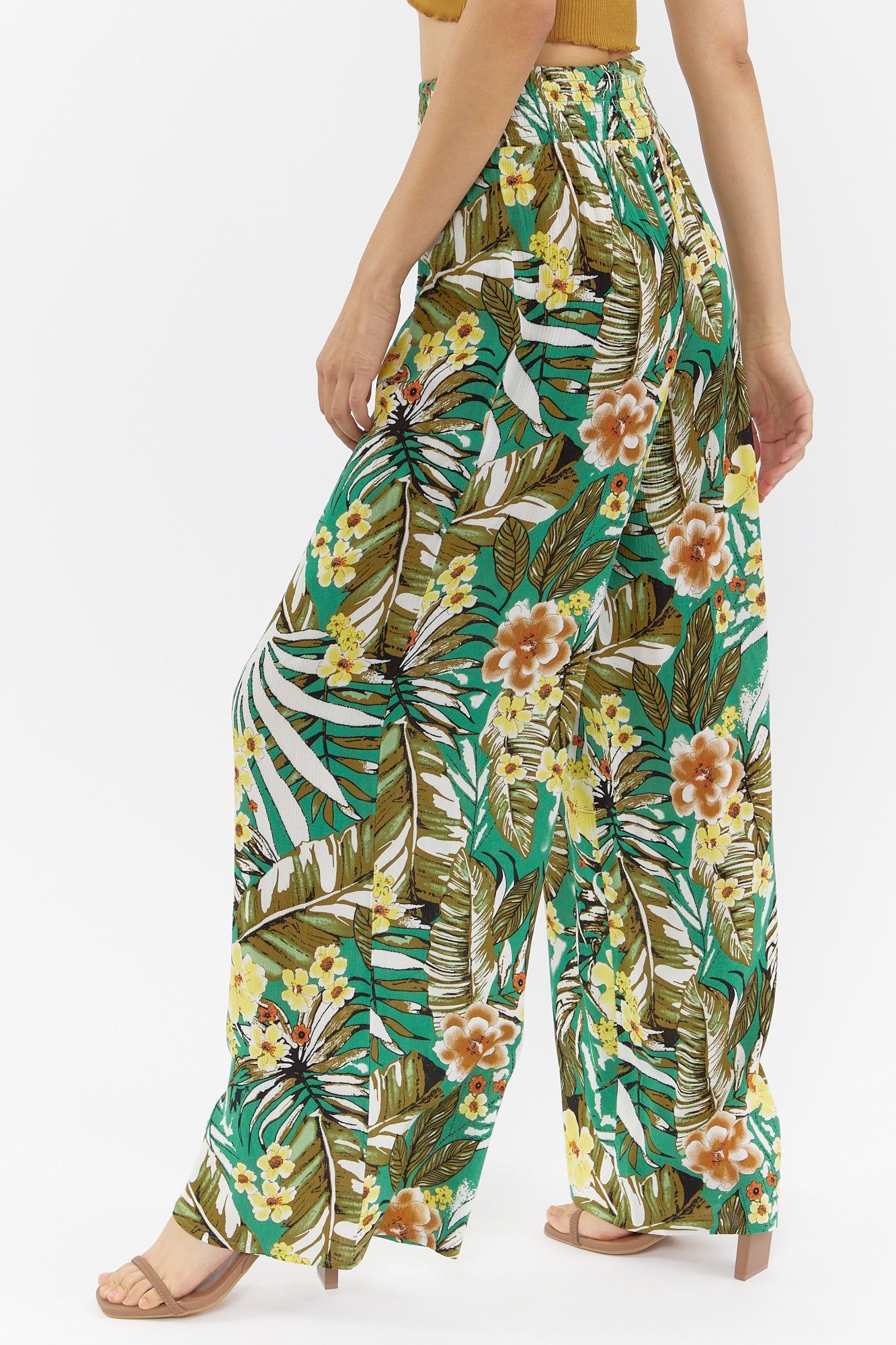 Tropical Print Linen Wide Leg Pant sold by Urban Planet product image thumbnail 3