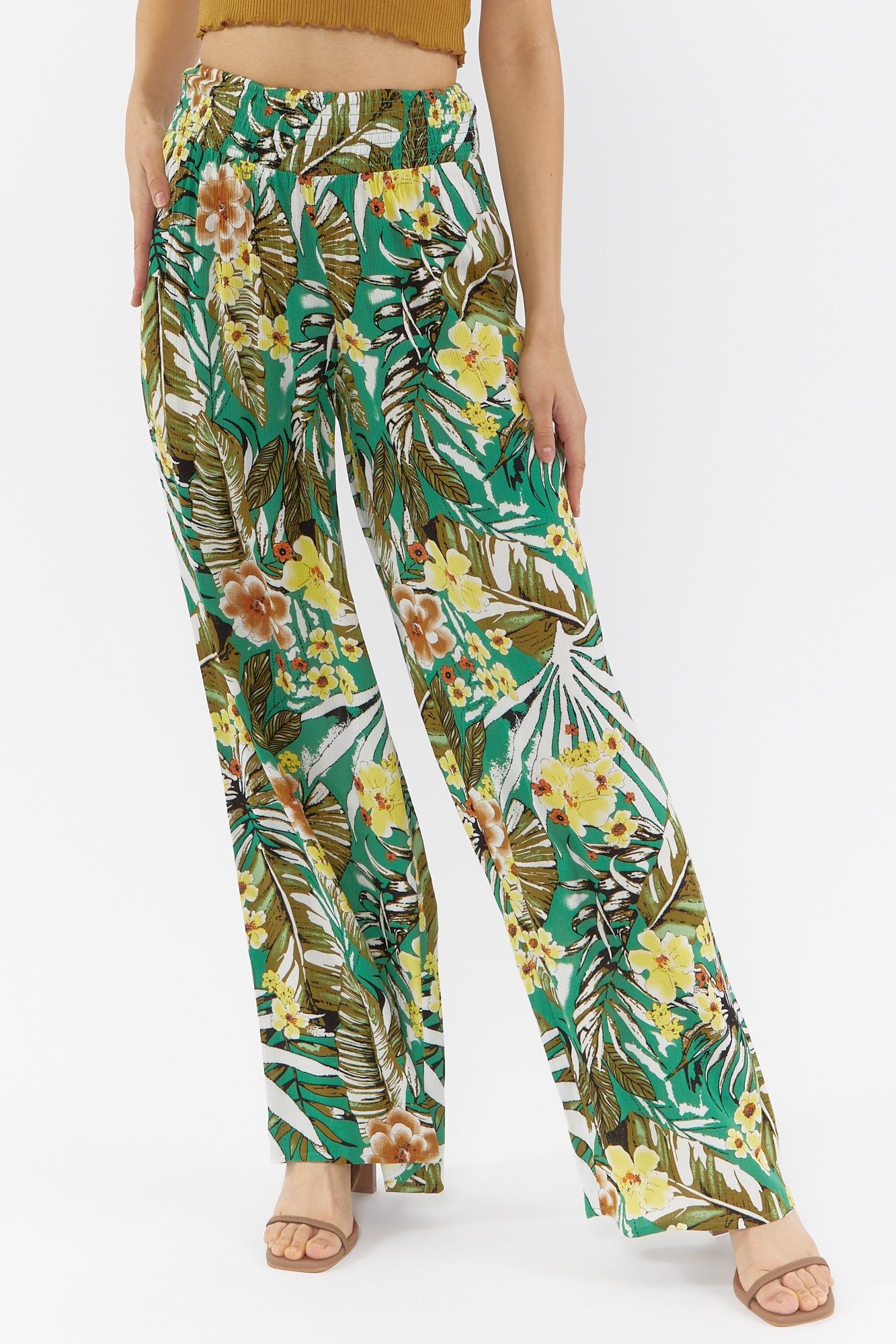 Tropical Print Linen Wide Leg Pant sold by Urban Planet product image thumbnail 2
