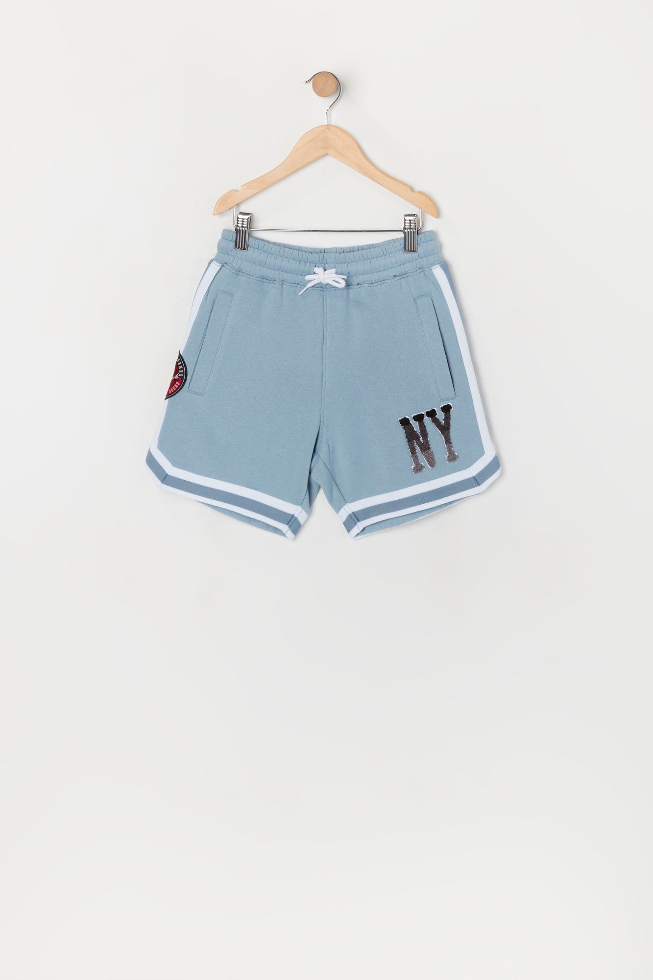 Boys NY Chenille Embroidered Fleece Short sold by Urban Planet product image thumbnail 3