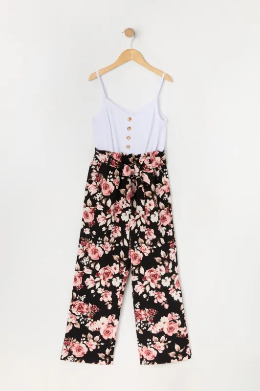 Justaucorps fleuri avec ceinture pour fille sold by Urban Planet