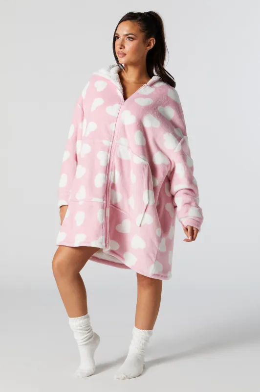 Pink Print Zip-Up Humungo sold by Urban Planet