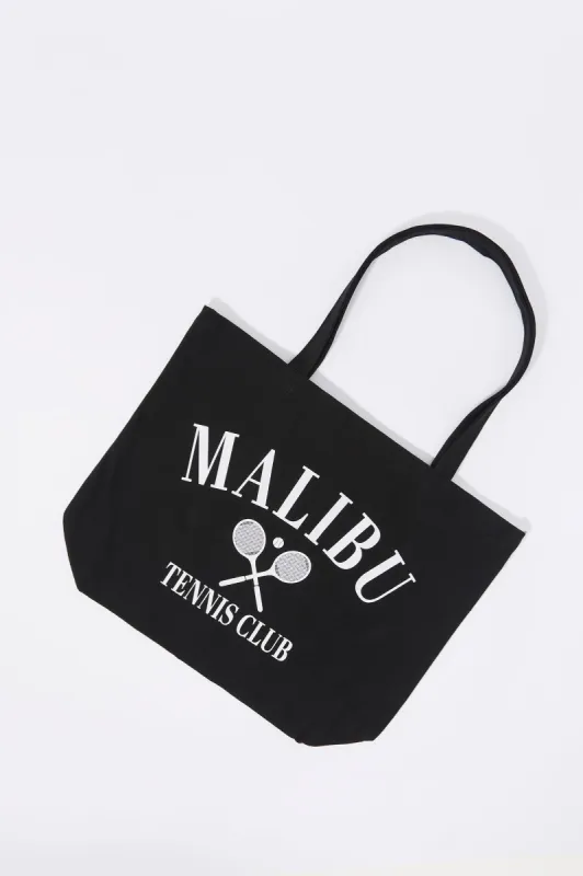 Malibu Tennis Club Graphic Tote Bag sold by Urban Planet