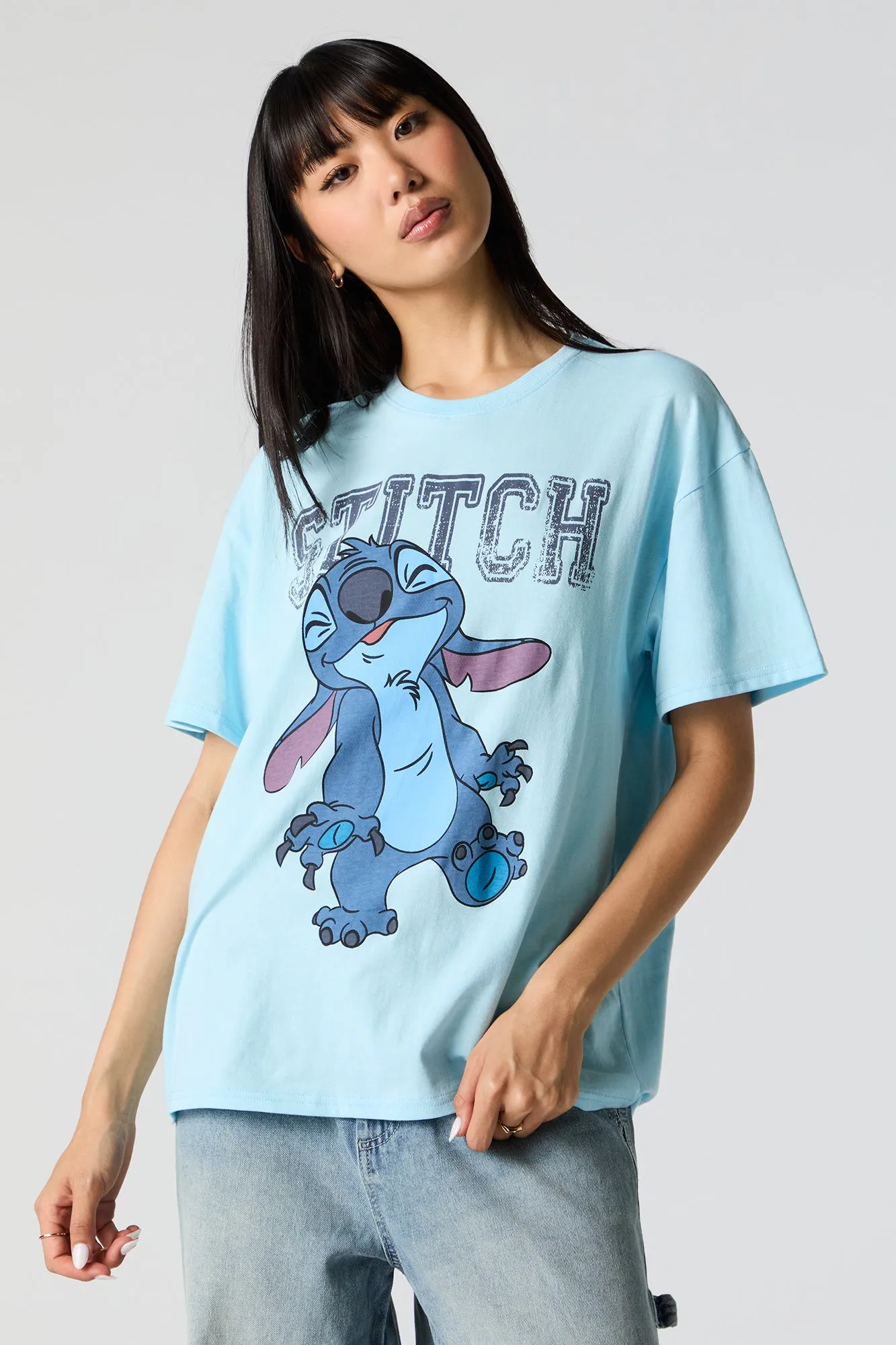 Stitch Graphic Boyfriend T-Shirt sold by Urban Planet