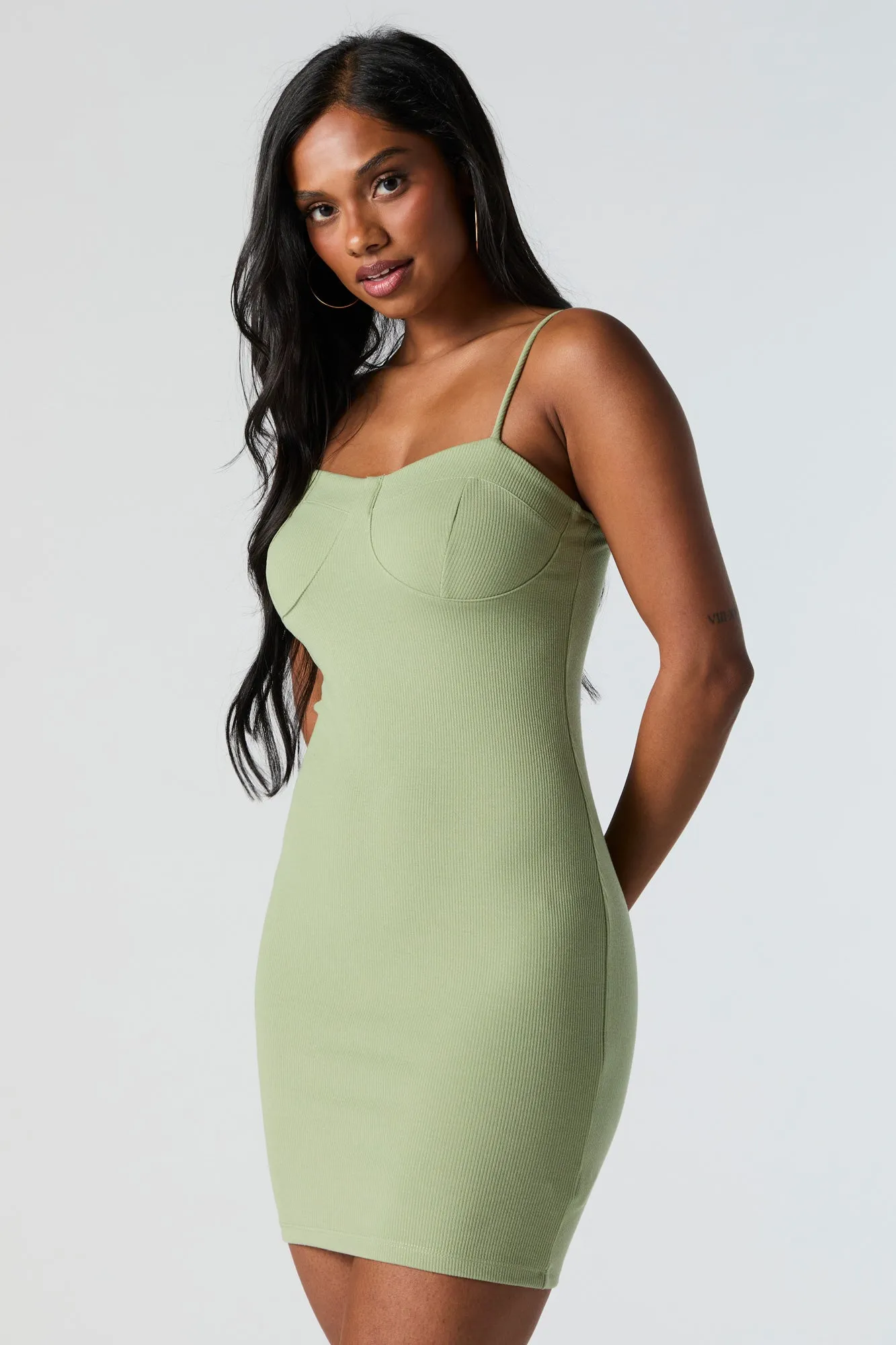 Ribbed Bustier Mini Dress sold by Urban Planet product image thumbnail 2