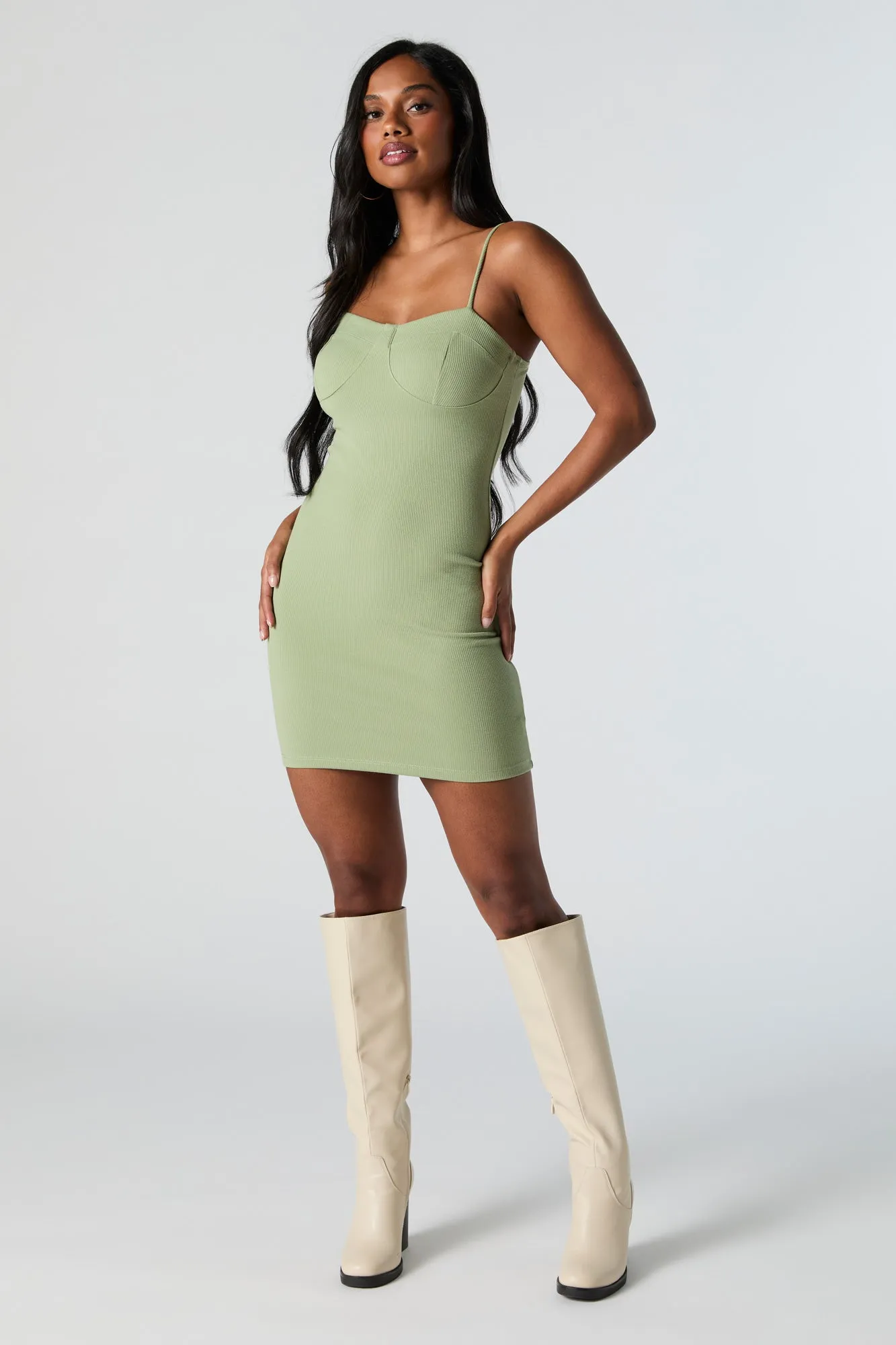 Ribbed Bustier Mini Dress sold by Urban Planet product image thumbnail 4