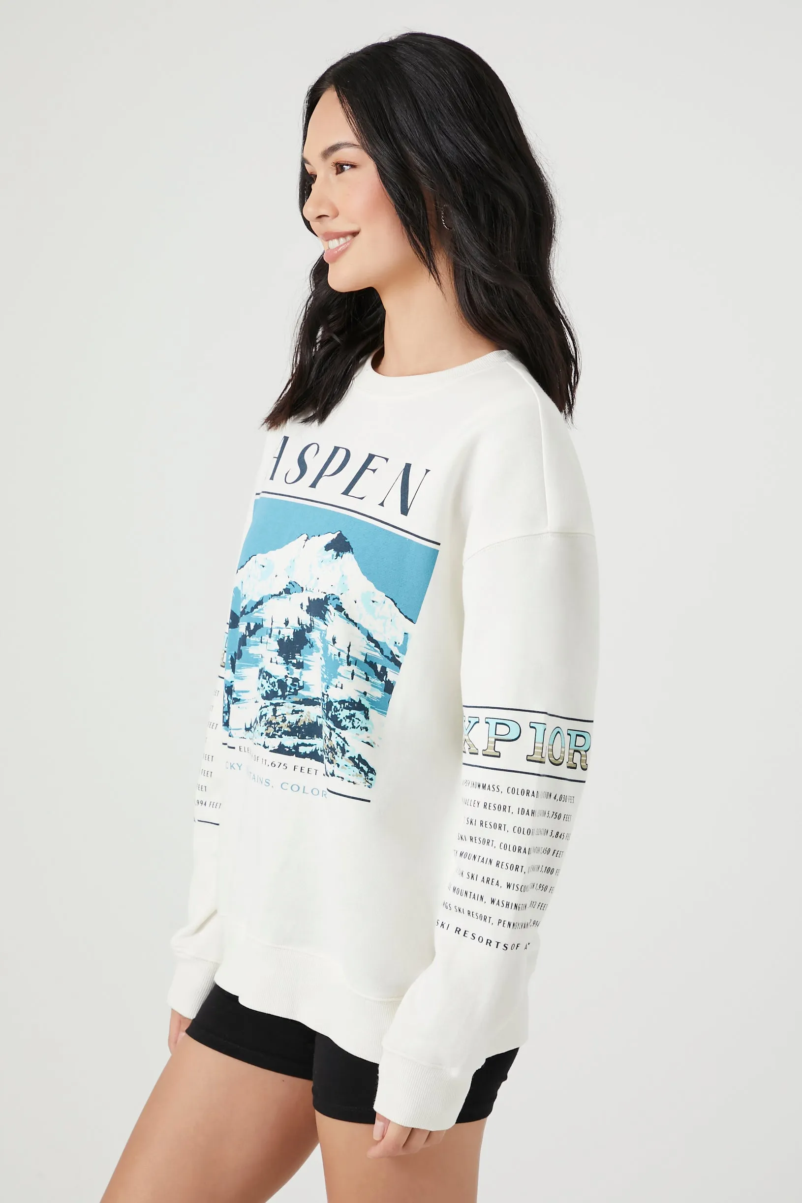 Aspen Graphic Fleece Sweatshirt sold by Urban Planet product image thumbnail 2