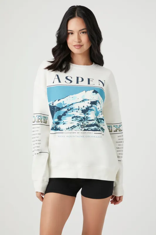 Aspen Graphic Fleece Sweatshirt sold by Urban Planet