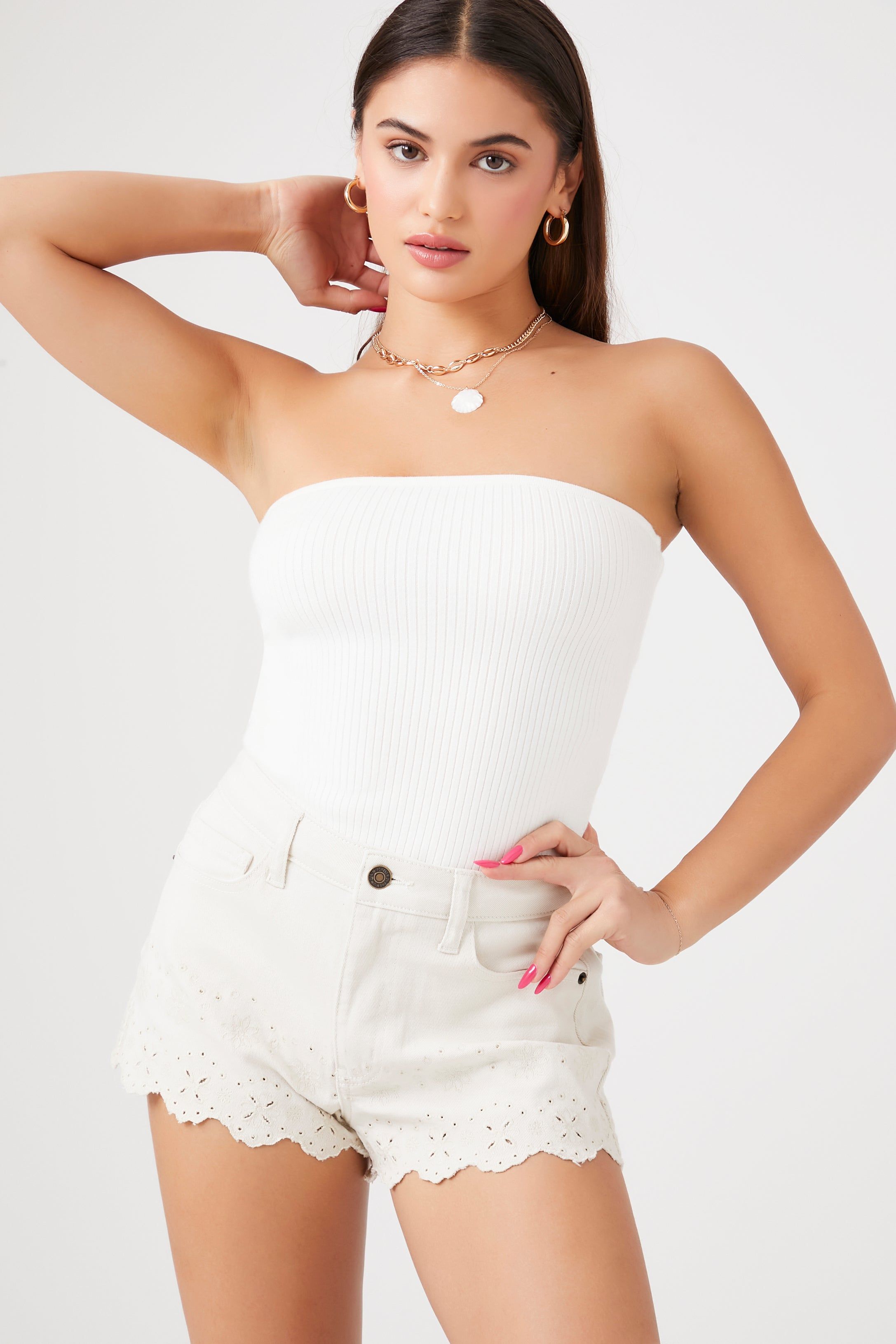 Retro High-Rise Denim Short sold by Urban Planet