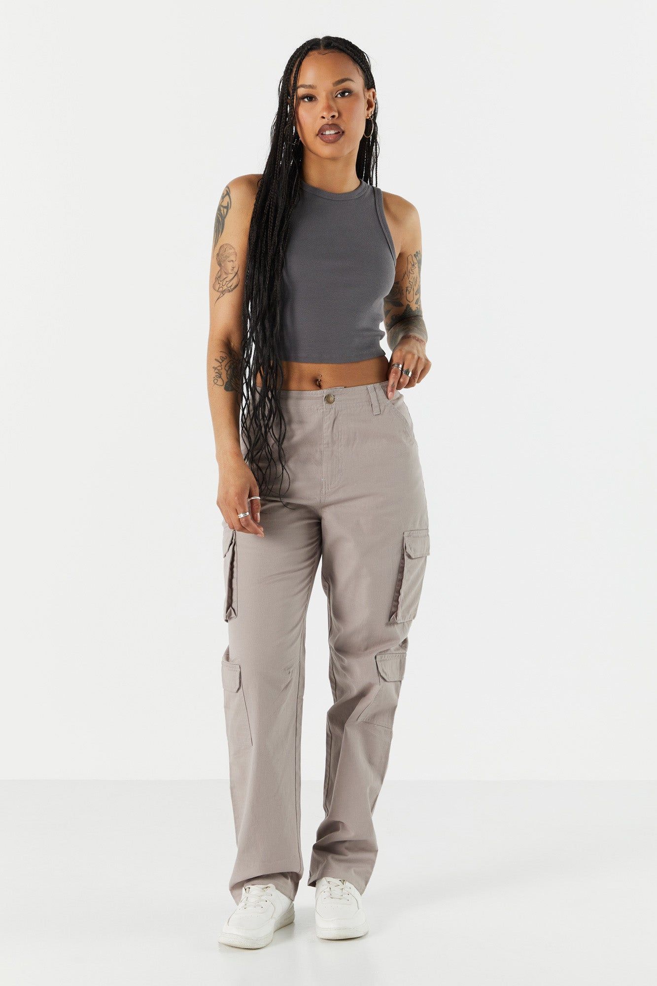 Everyday Ribbed High Neck Tank sold by Urban Planet product image thumbnail 6