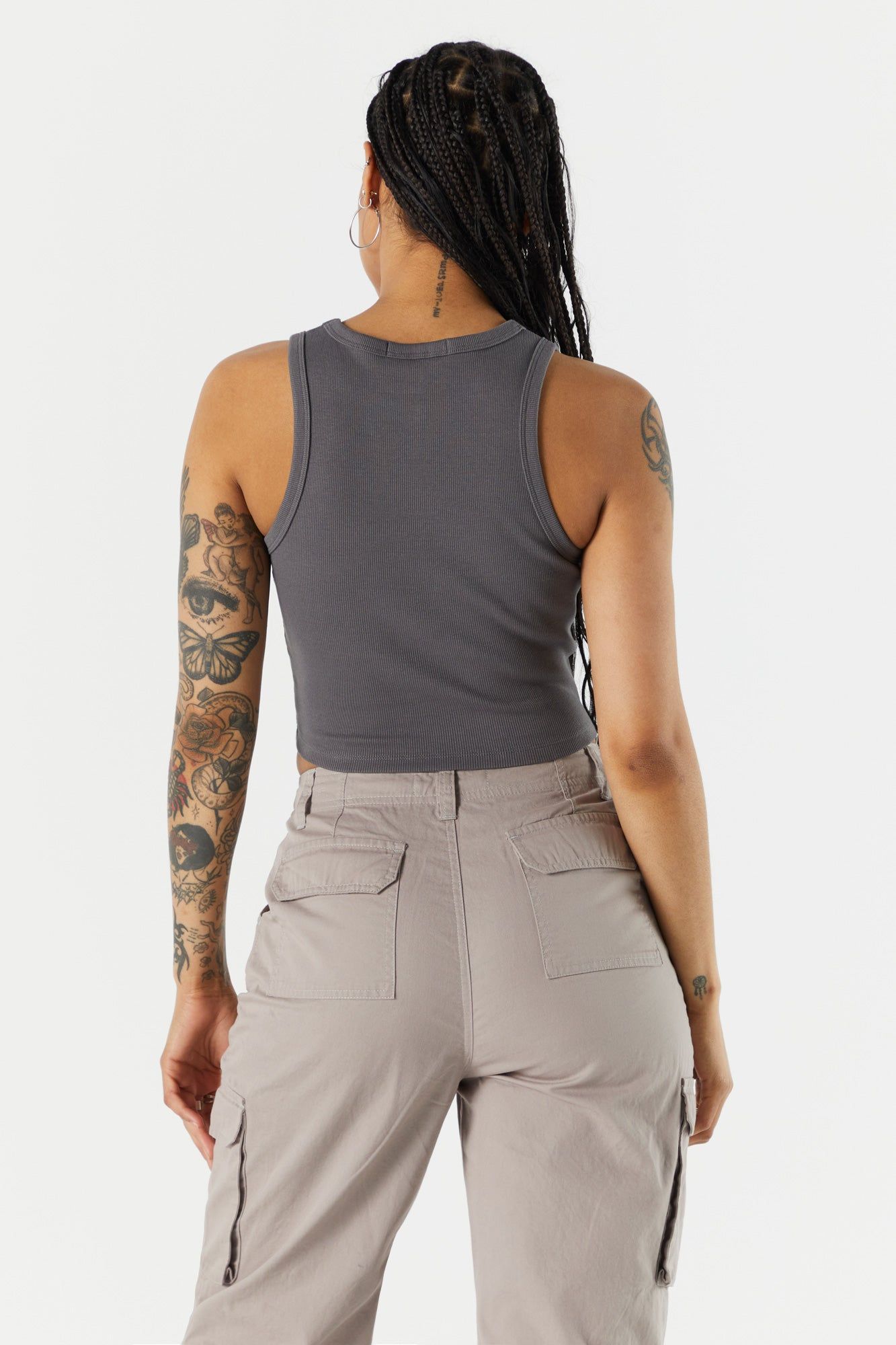 Everyday Ribbed High Neck Tank sold by Urban Planet product image thumbnail 5