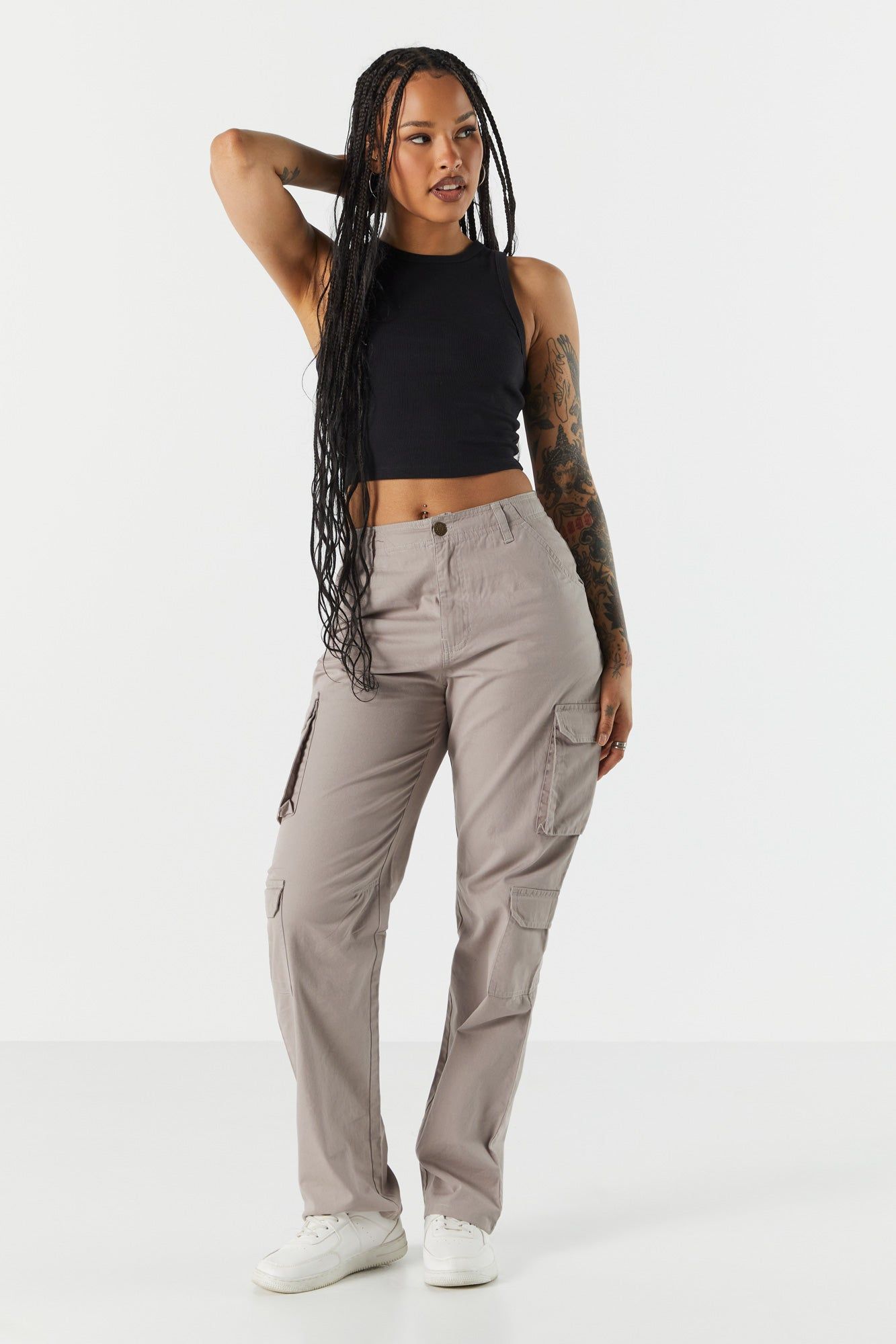 Everyday Ribbed High Neck Tank sold by Urban Planet product image thumbnail 3