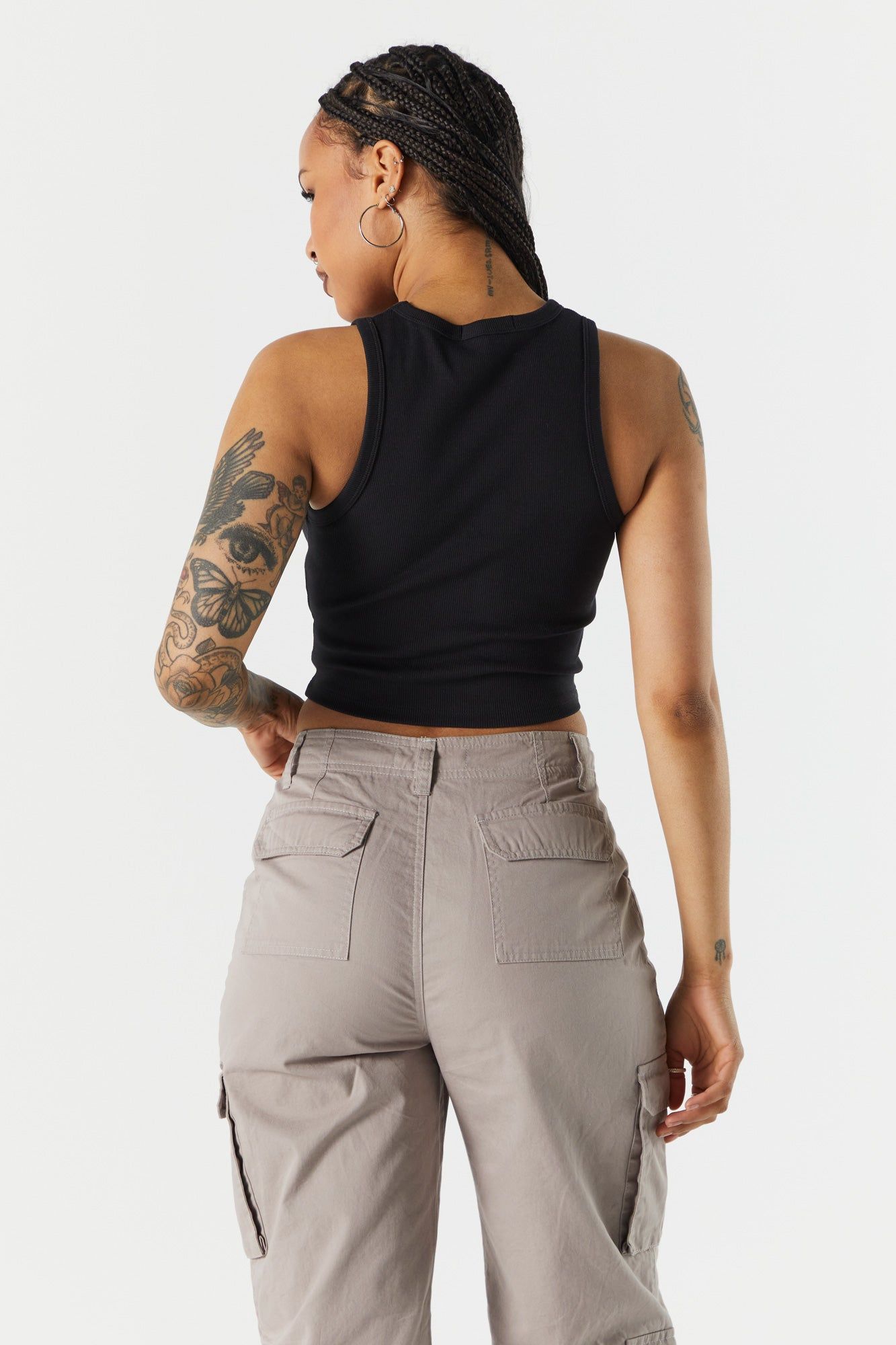 Everyday Ribbed High Neck Tank sold by Urban Planet product image thumbnail 2