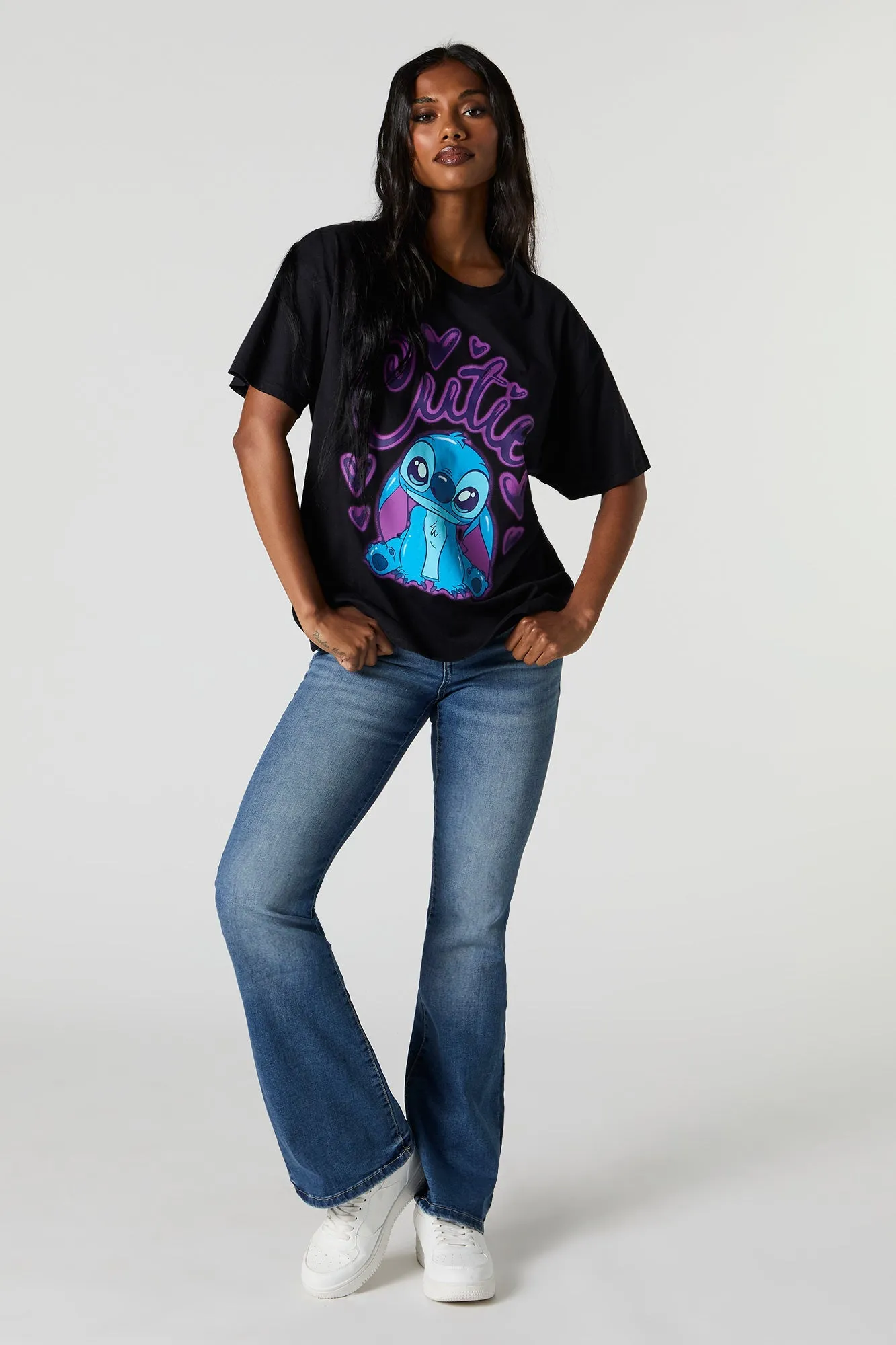 Cutie Stitch Graphic Boyfriend T-Shirt sold by Urban Planet product image thumbnail 3