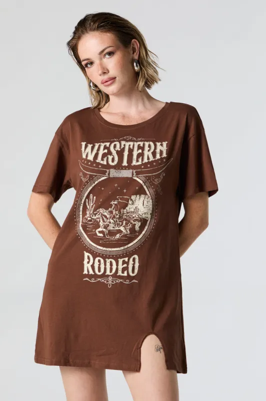 Western Rodeo Graphic T-Shirt Dress sold by Urban Planet