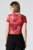 Maillot en filet fleuri à manches courtes sold by Urban Planet