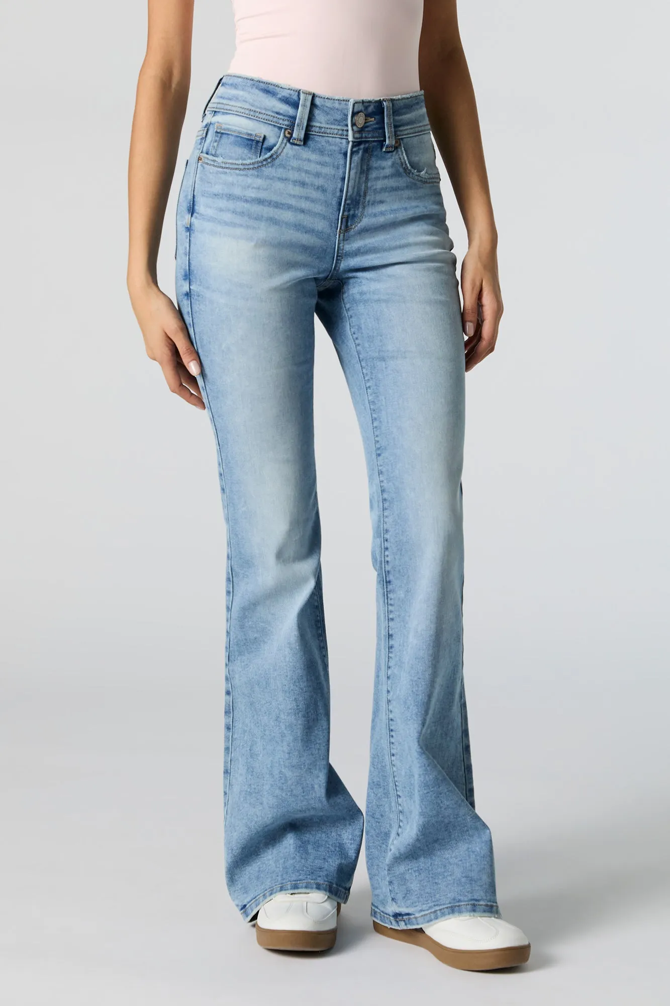 Austin Medium Vintage Wash Low Rise Flare Jean sold by Urban Planet product image thumbnail 2