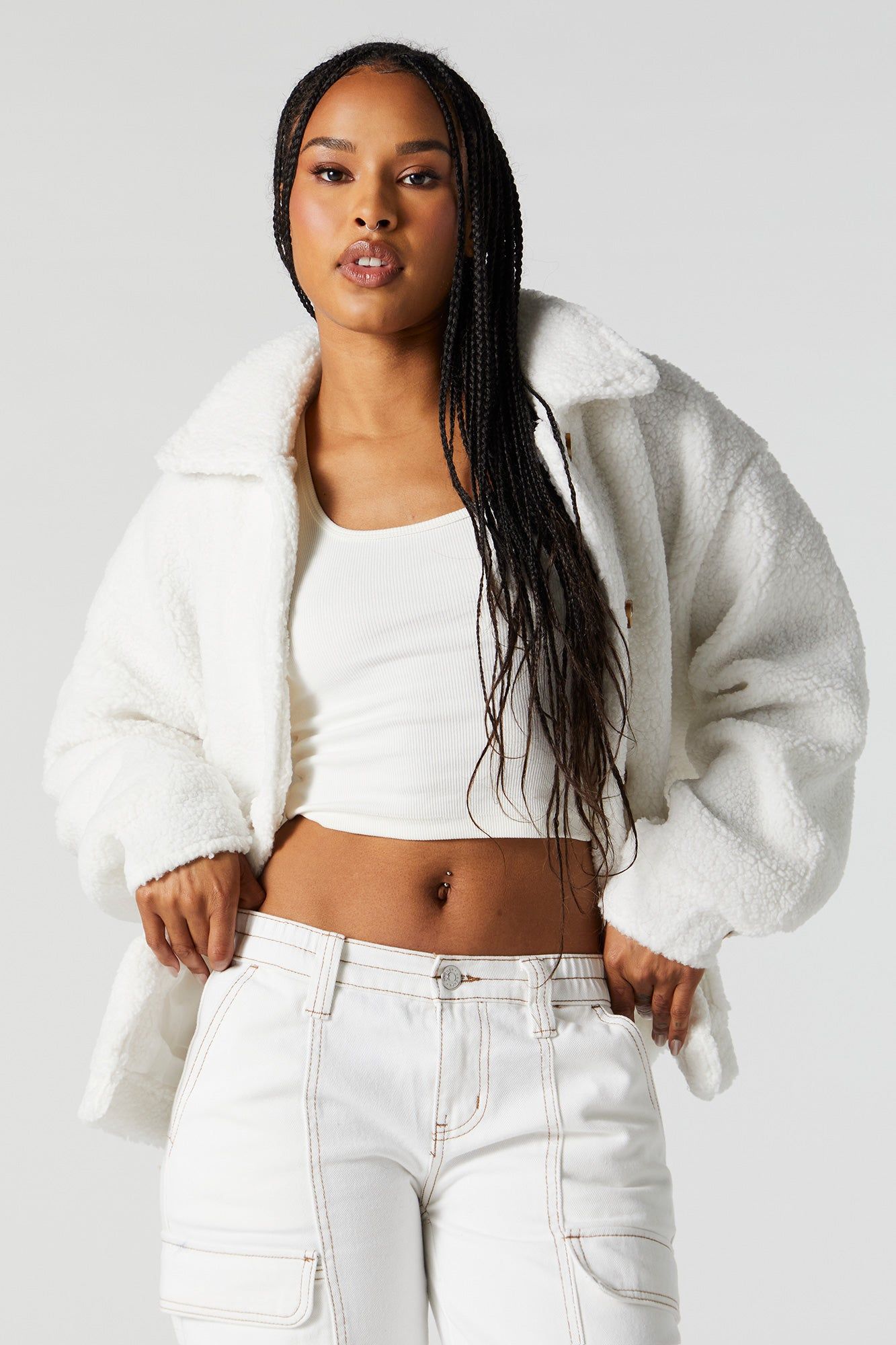 Surchemise boutonnée en similiSherpa sold by Urban Planet product image thumbnail 2