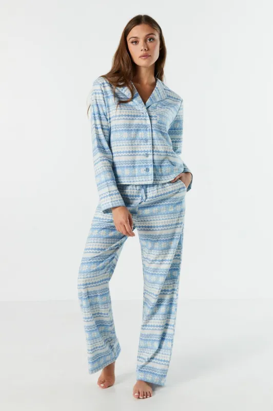 Pyjama deux-pièces en flanelle à imprimé sold by Urban Planet