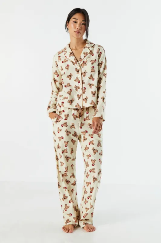 Pyjama deux-pièces en flanelle à imprimé sold by Urban Planet