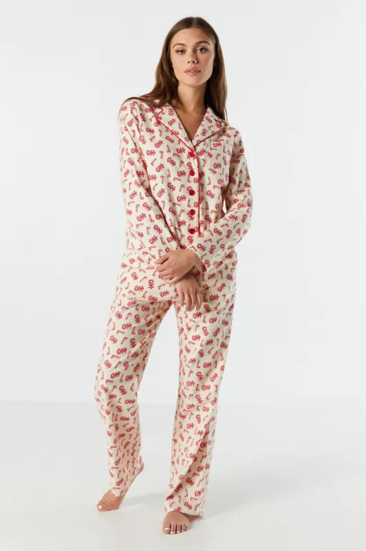 Pyjama deux-pièces en flanelle à imprimé sold by Urban Planet