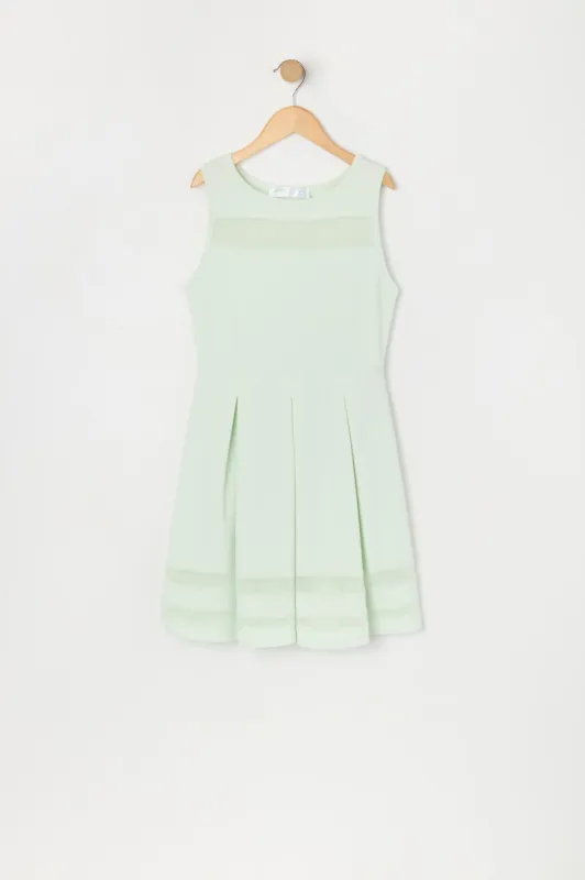 Robe plissée avec panneau en filet pour fille sold by Urban Planet