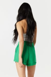 Linen Belted Paperbag Short sold by Urban Planet