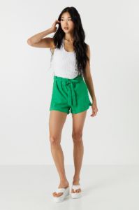 Linen Belted Paperbag Short sold by Urban Planet