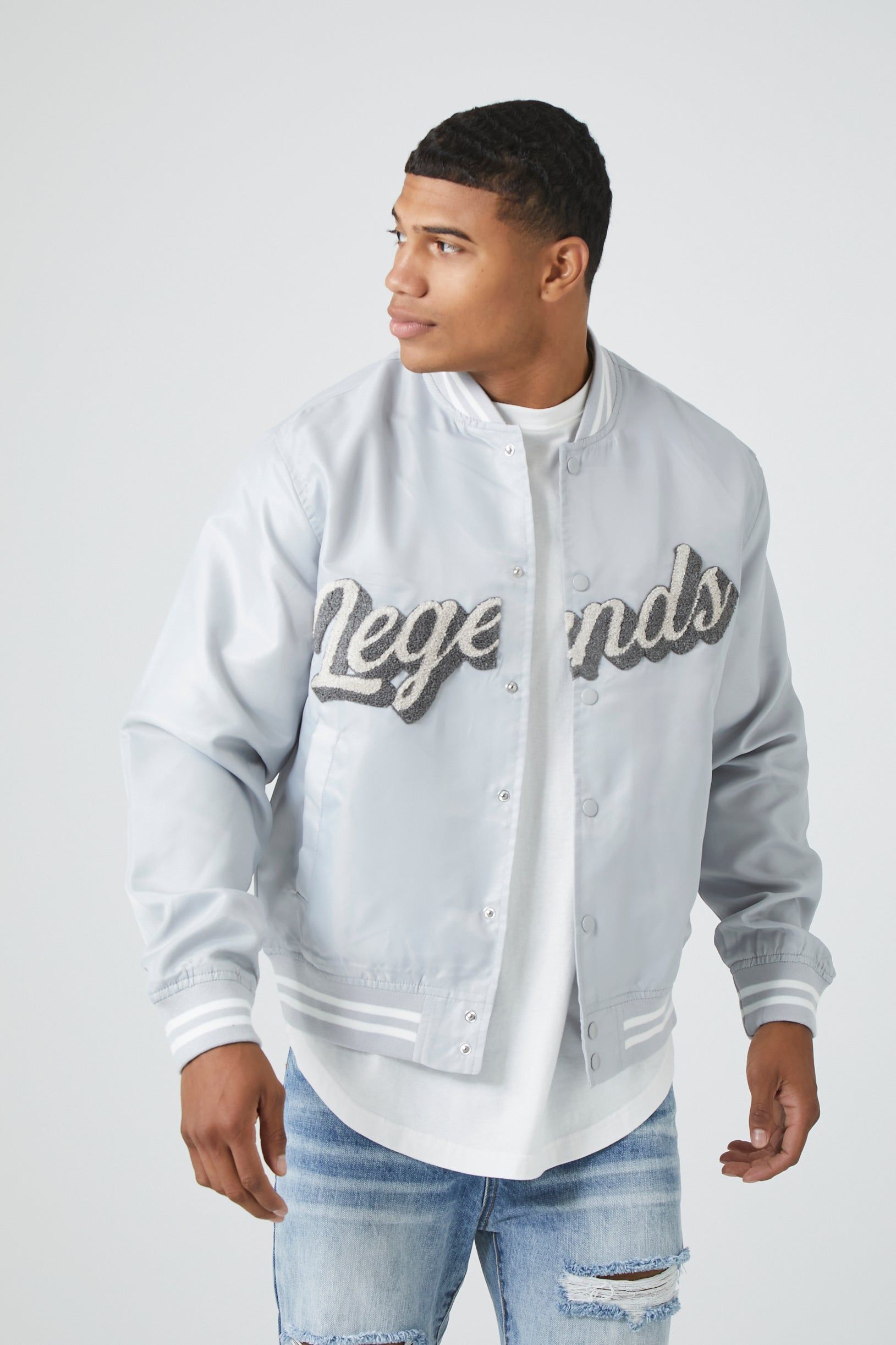 Legends Varsity Bomber Jacket sold by Urban Planet