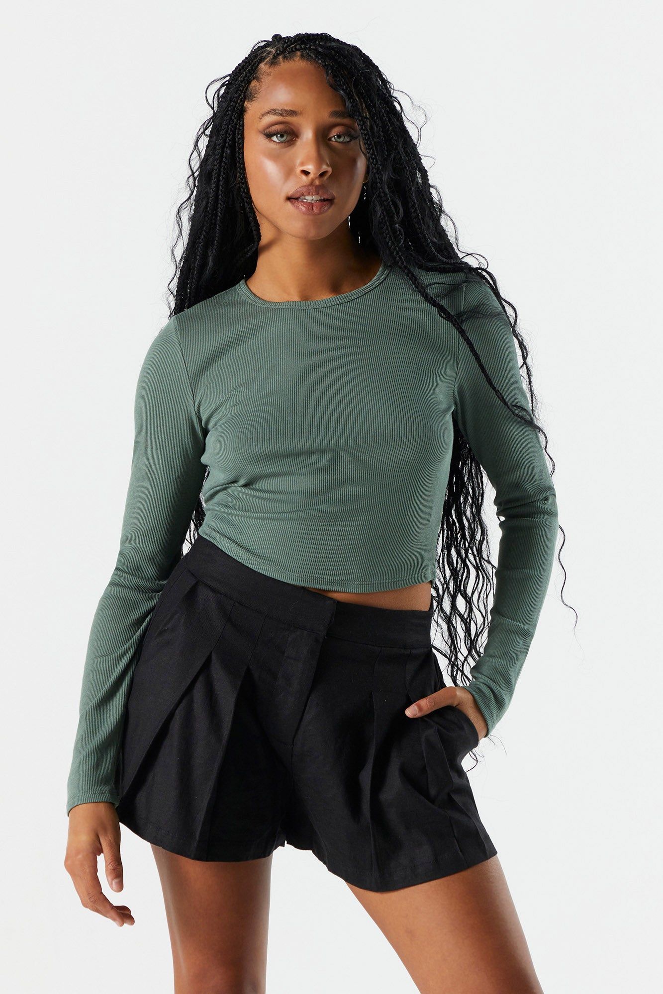 Haut ras du cou court à manches longues sold by Urban Planet product image thumbnail 10