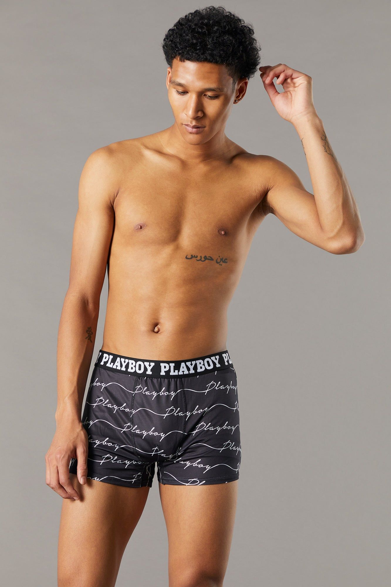 Caleçon à imprimé Playboy Noir (Paquet de 2) sold by Urban Planet