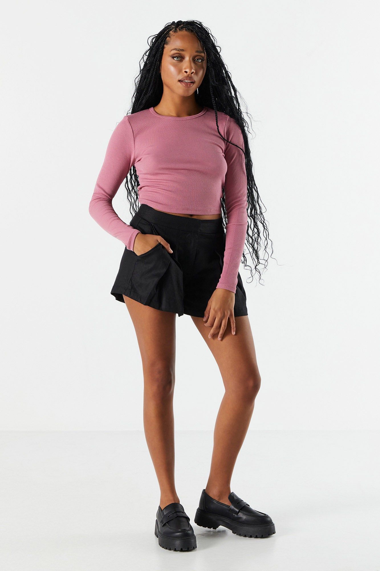 Haut ras du cou court à manches longues sold by Urban Planet product image thumbnail 15