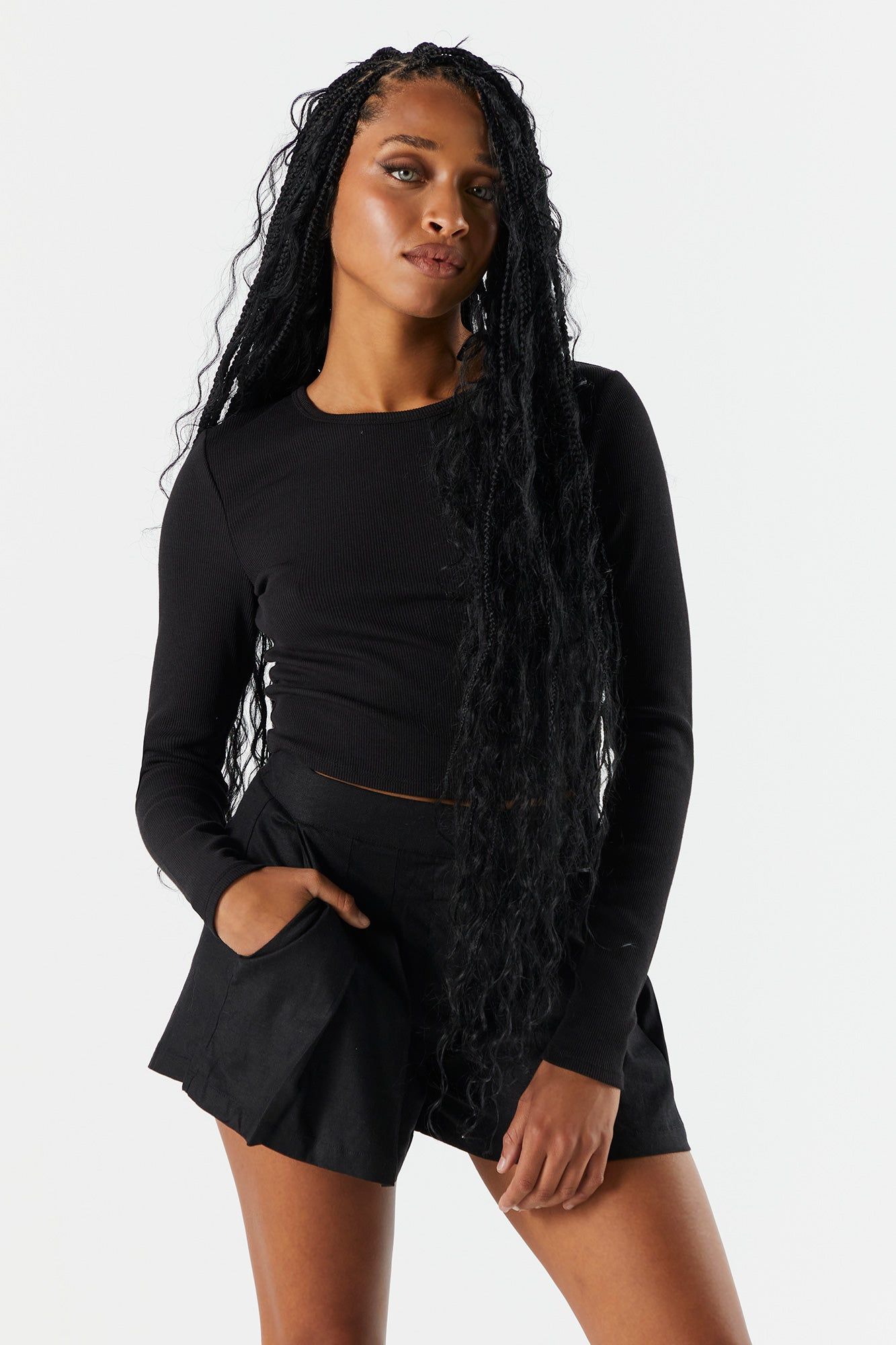 Haut ras du cou court à manches longues sold by Urban Planet product image thumbnail 4